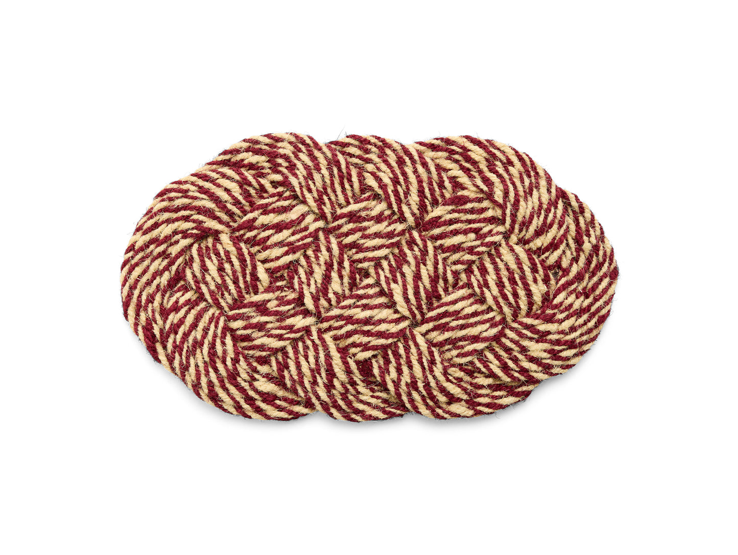 Coco Door Mat - Swirl by HAY - Bordeaux and Off White