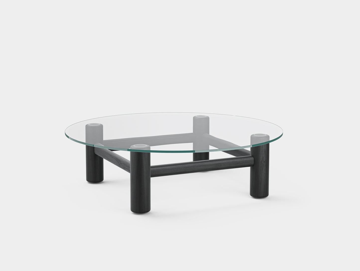 Boundary Table by Massproductions - Round (Diameter: 140 cm) / Black Stained Ash