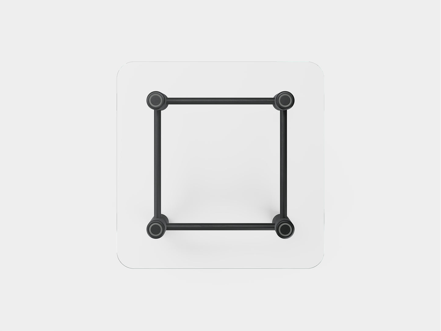 Boundary Table by Massproductions - Square (120 x 120 cm) / Black Stained Ash