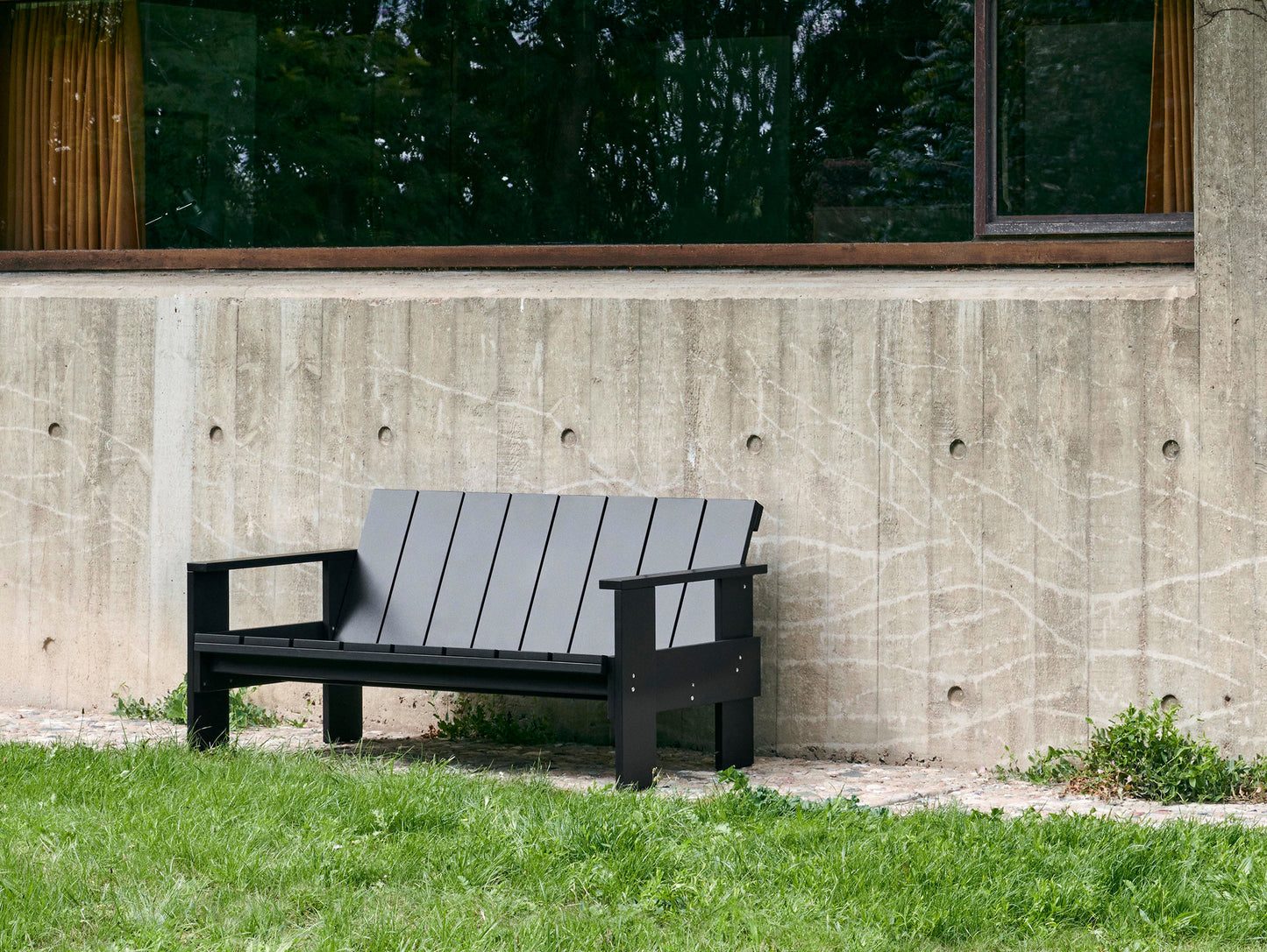 Crate Lounge Sofa by HAY - Black Lacquered Pinewood