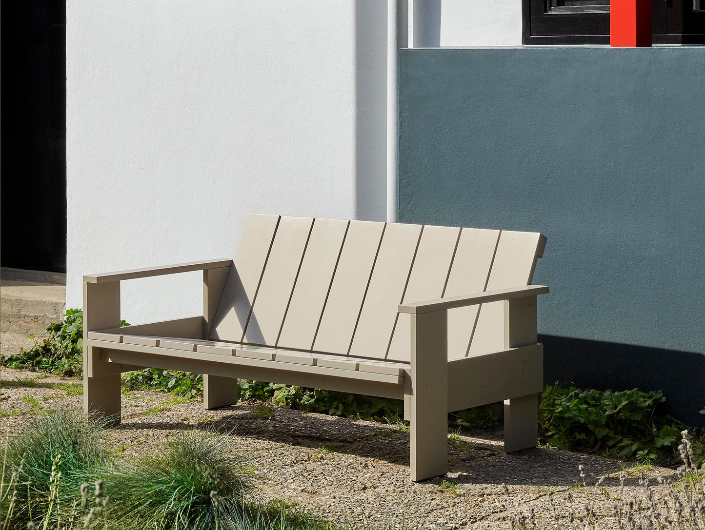 Crate Lounge Sofa by HAY - London Fog Lacquered Pinewood