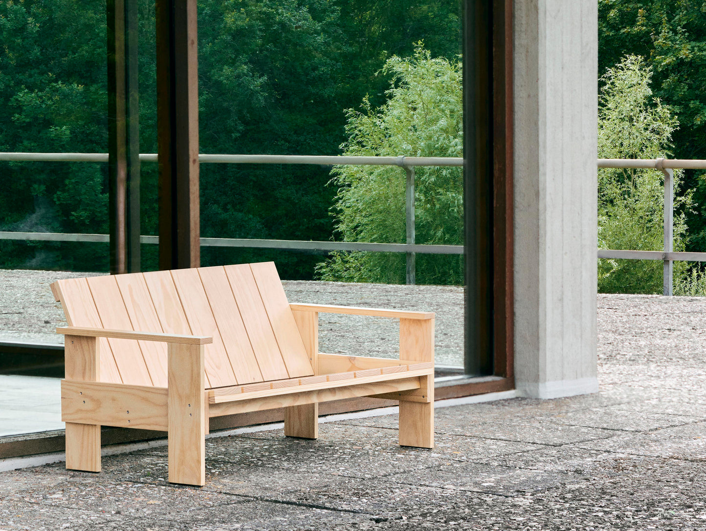 Crate Lounge Sofa by HAY - Lacquered Pinewood