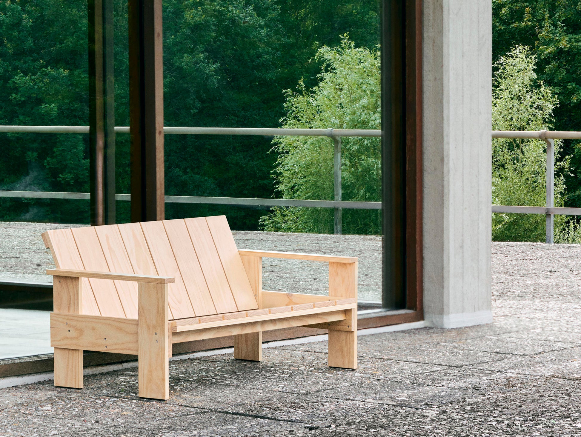 Crate Lounge Sofa by HAY -  Lacquered Pinewood