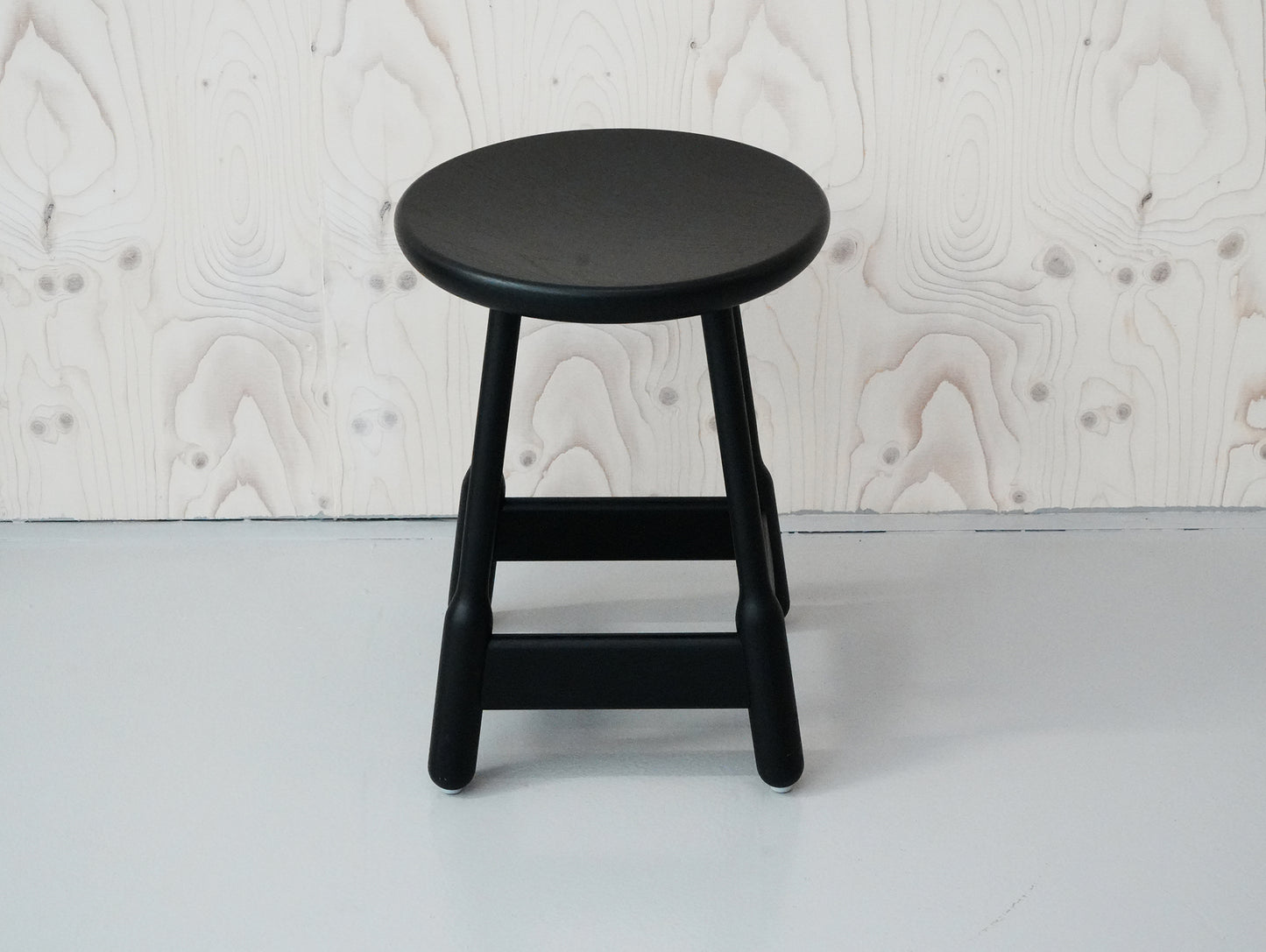 Albert Low Stool / Black Stained Ash/ Ex-Display by Massproductions