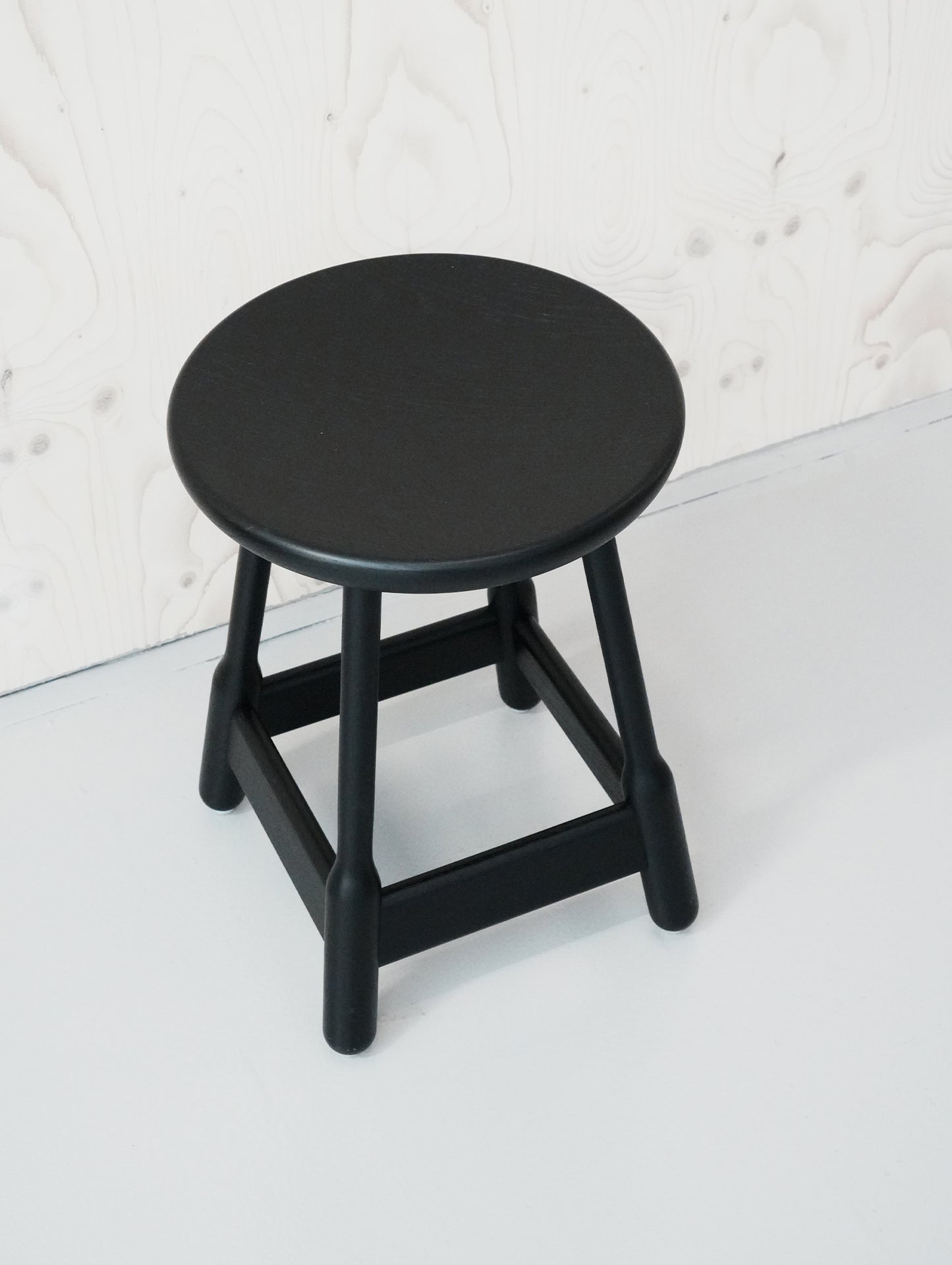 Albert Low Stool / Black Stained Ash/ Ex-Display by Massproductions