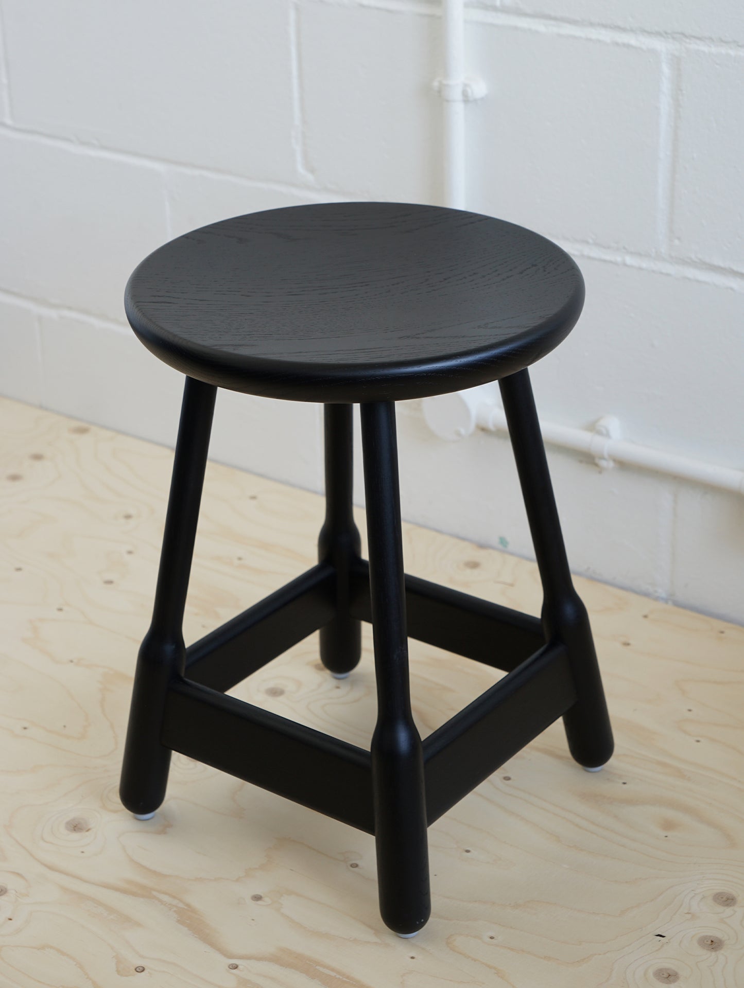 Albert Low Stool / Black Stained Ash/ Ex-Display by Massproductions