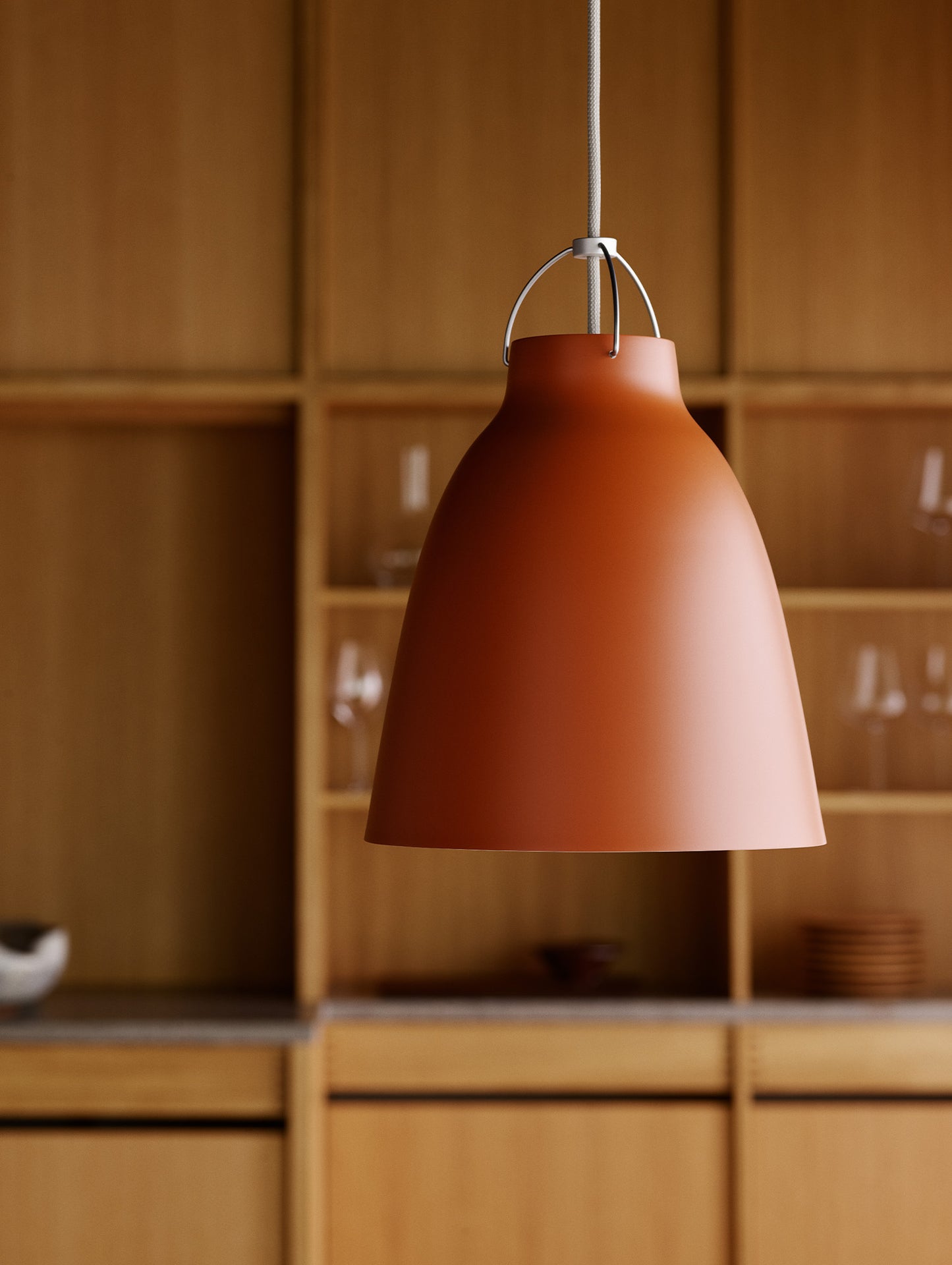 Caravaggio Pendant Light by Fritz Hansen - P2 / Matt Rusty Red Aluminium