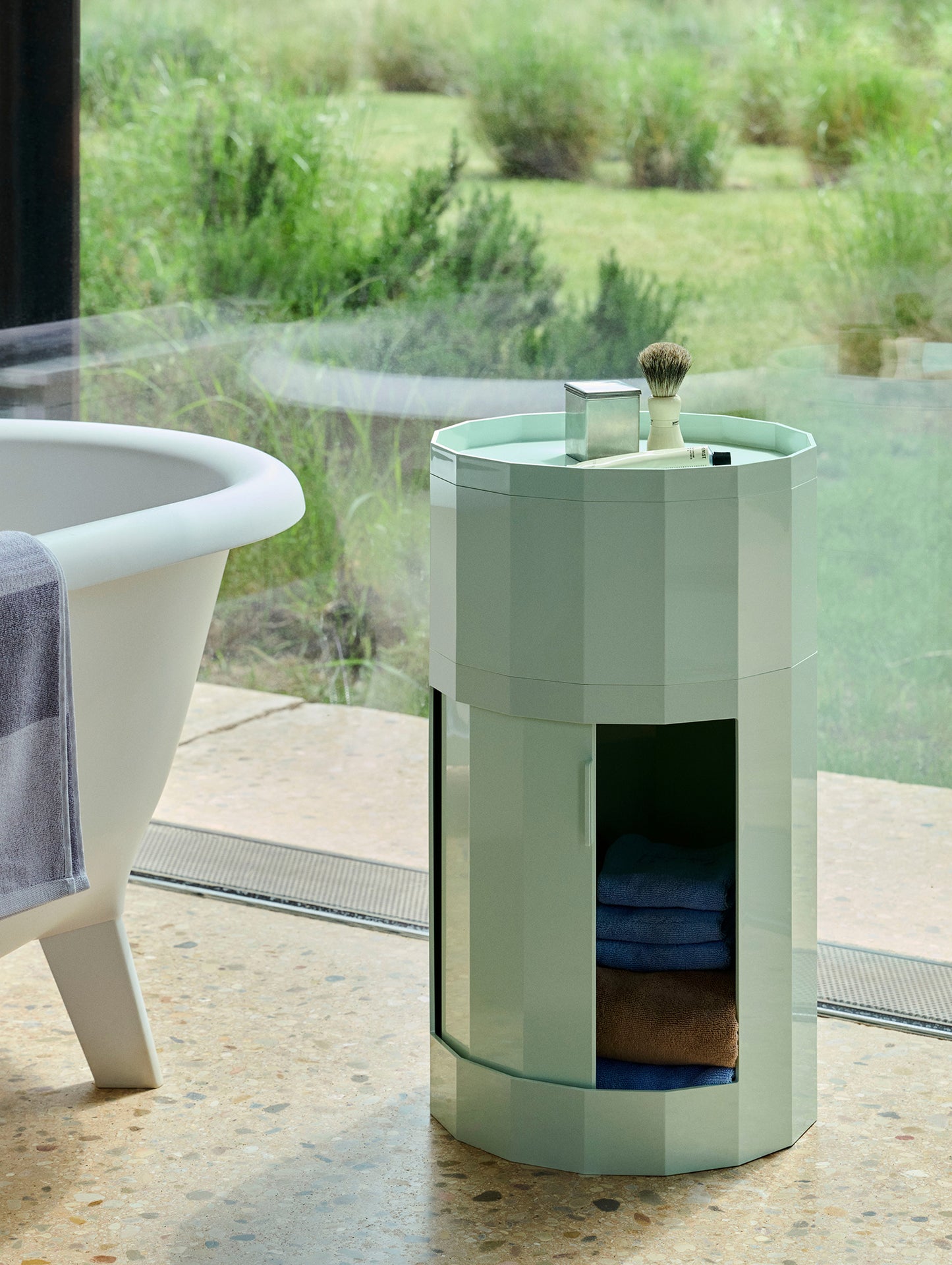 Facet Cabinet High by HAY - Soft Mint