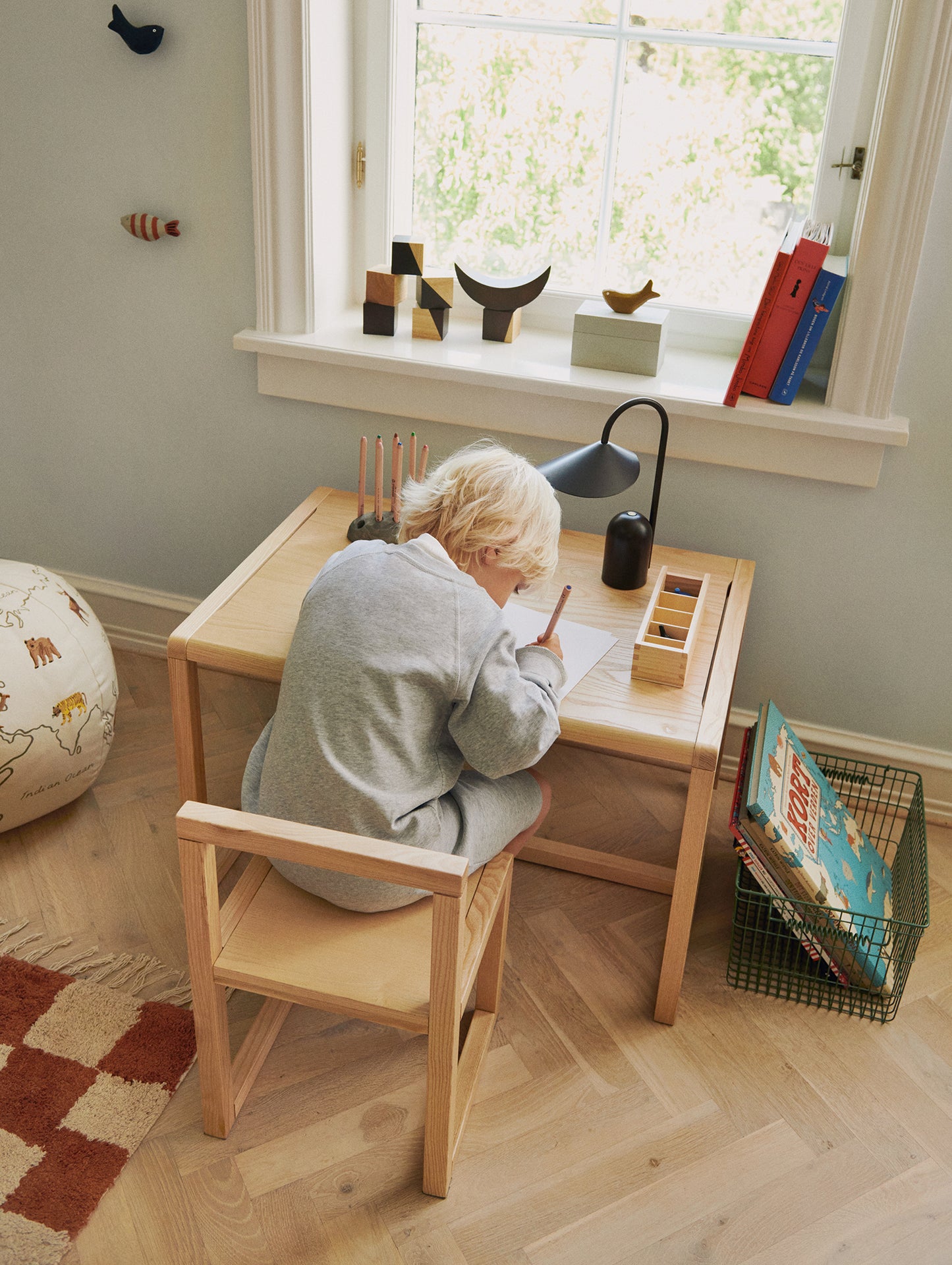 Little Architect Table by Ferm Living - Lacquered Ash