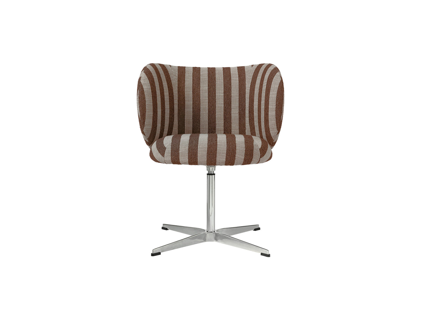 Rico Dining Chair - Swivel Base by Ferm Living - Louisiana Sand Chocolate
