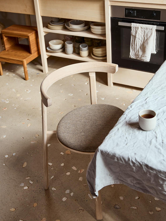 Lunar Chair Upholstered by Form & Refine - White Oiled Oak