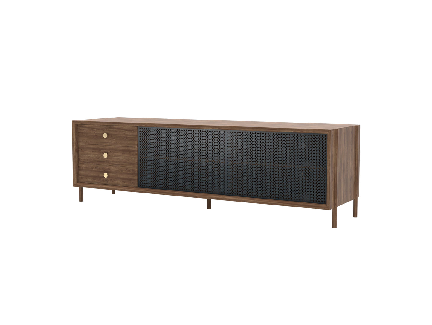 Gabin Low Sideboard by Harto - Walnut / Slate Grey