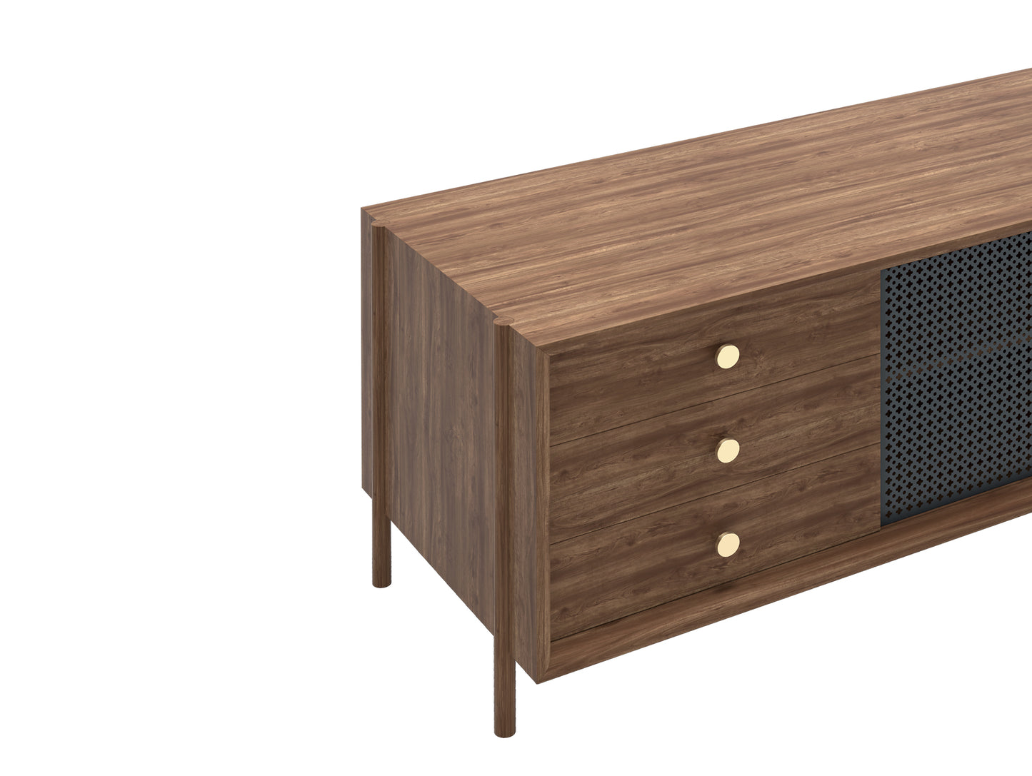 Gabin Low Sideboard by Harto - Walnut / Slate Grey