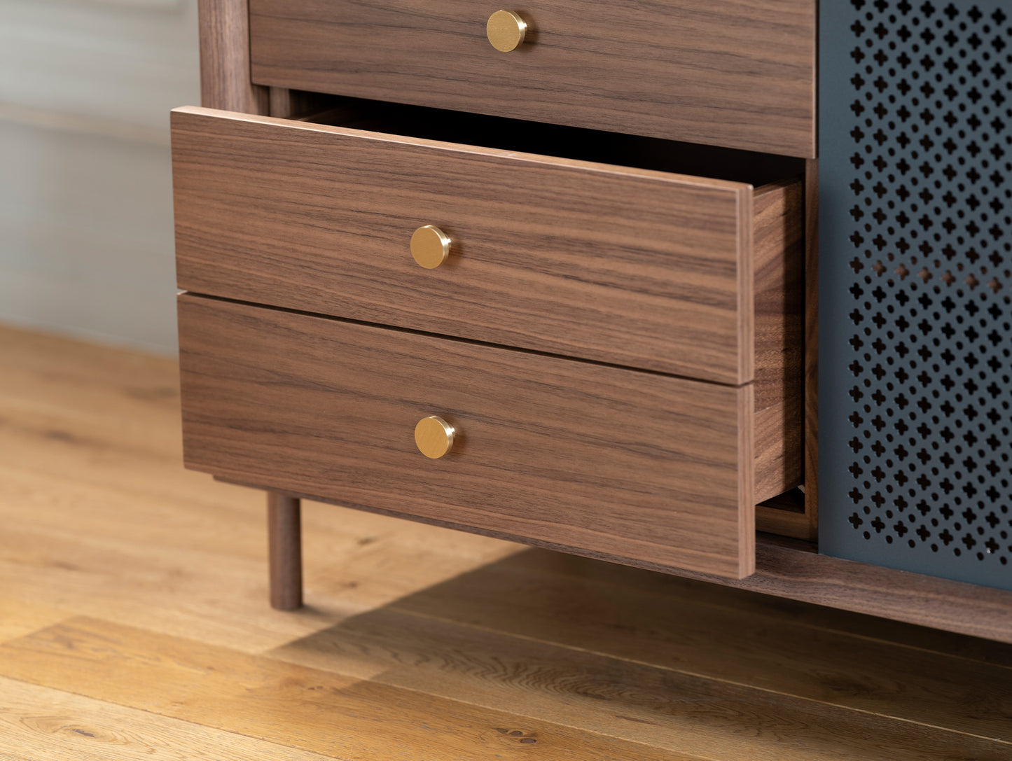 Gabin Low Sideboard by Harto - Walnut / Slate Grey