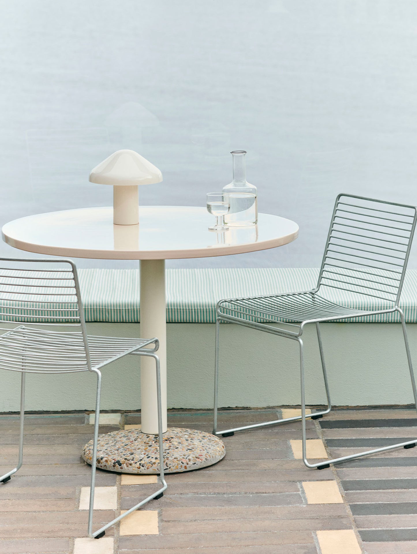 Ceramic Table by HAY - D90 cm / Warm White