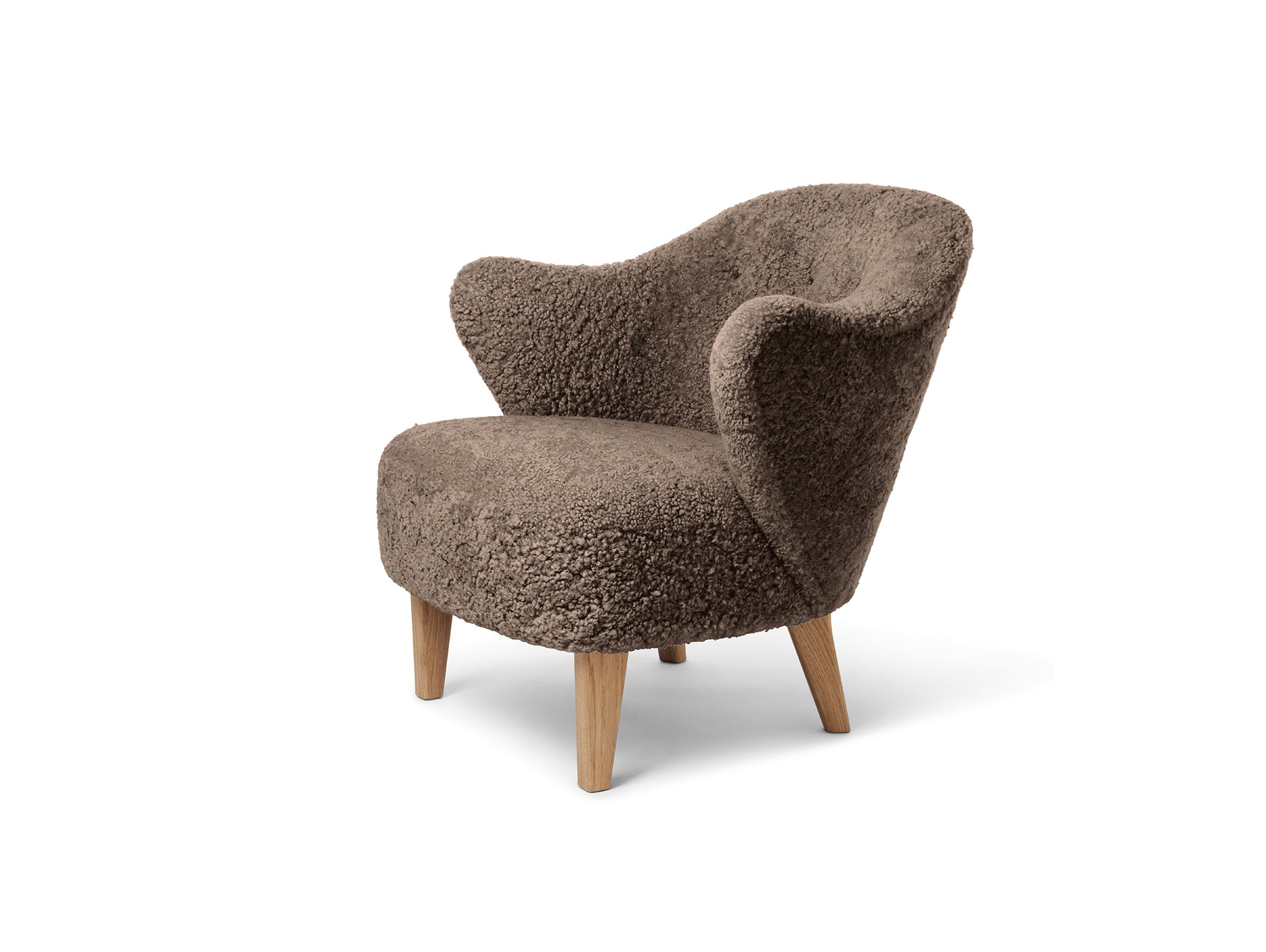 Ingeborg Lounge Chair by Audo Copenhagen - Natural Oak / Sheepskin Sahara Ingeborg