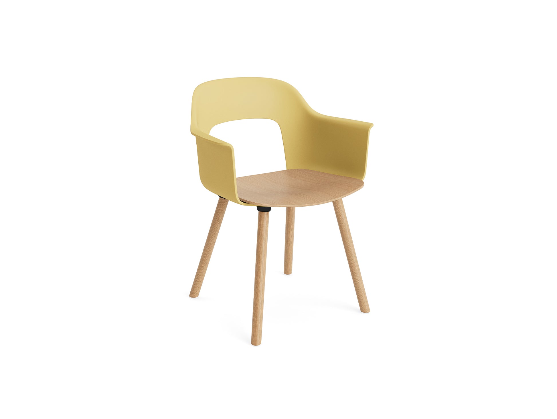 Layout Armchair Wood Base by HAY - Plywood Seat (222) / Lacquered Oak Base / Biscotti / Oak Seat