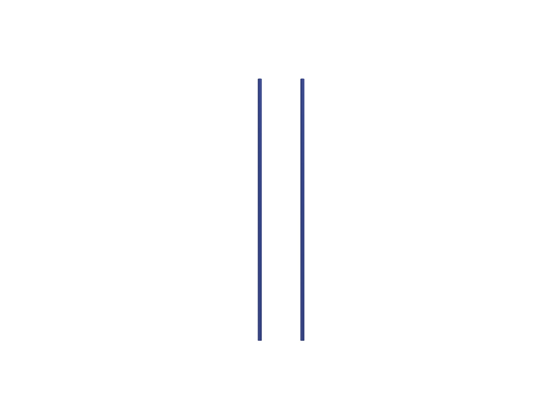 Set of 2 Legs - 115 cm / Deep Blue