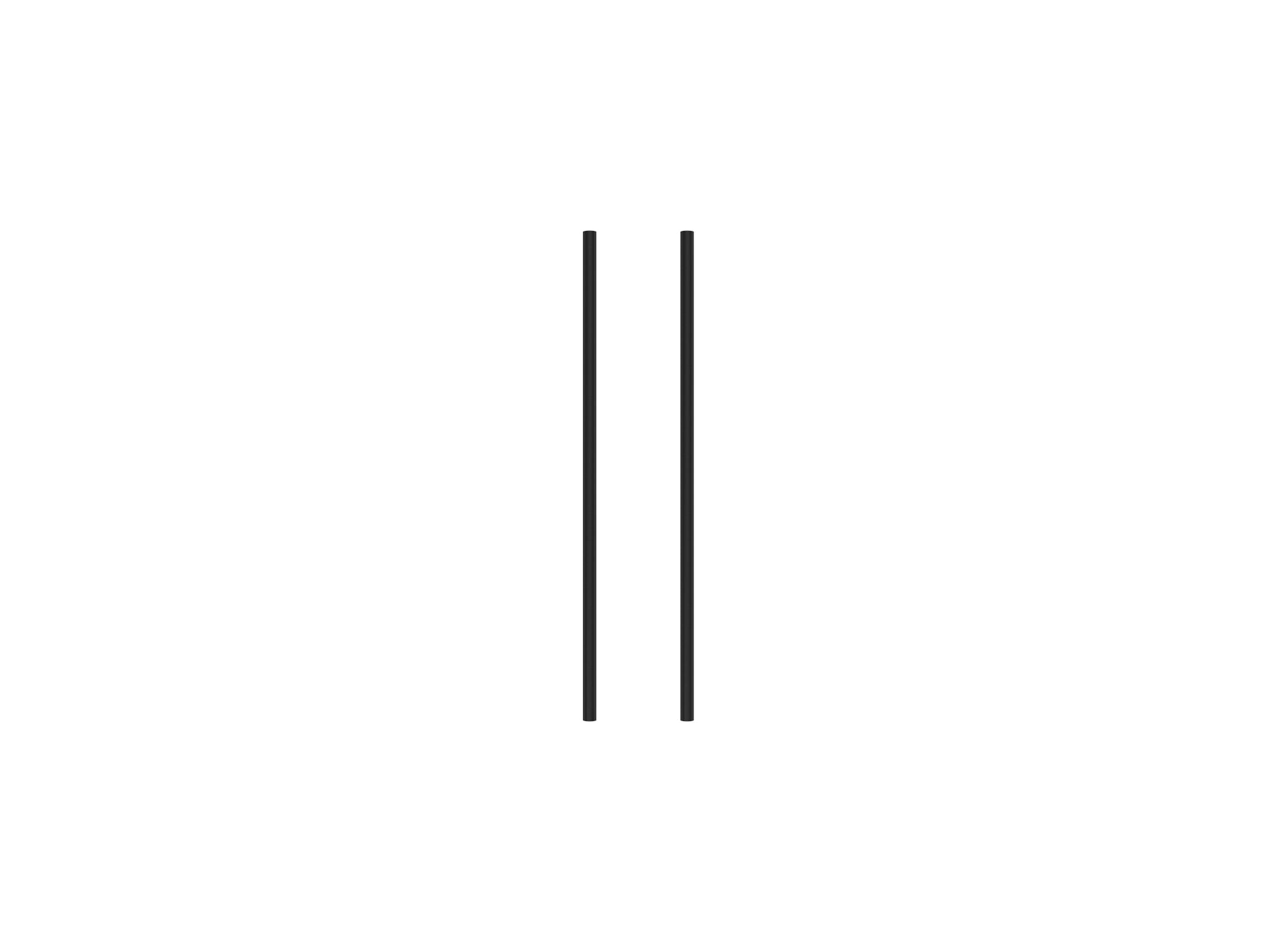 Set of 2 Legs - 65 cm / Black