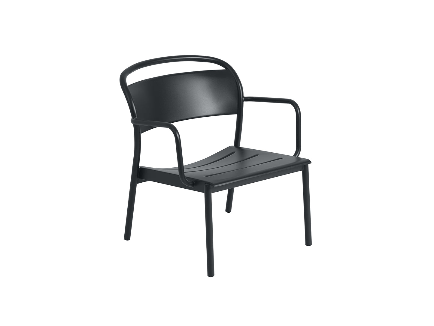 Linear Steel Lounge Armchair by Muuto - Black
