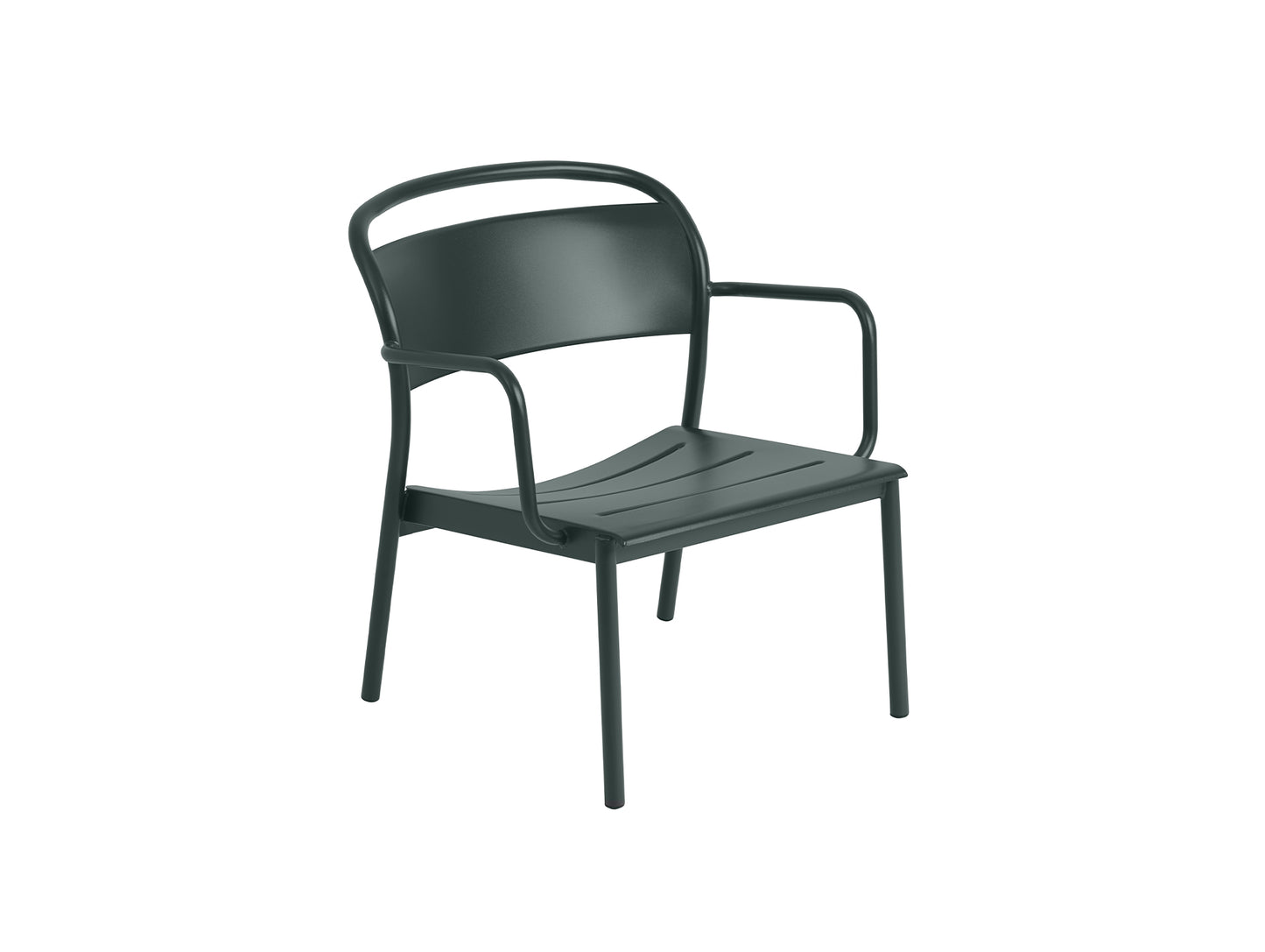 Linear Steel Lounge Armchair by Muuto - Dark Green