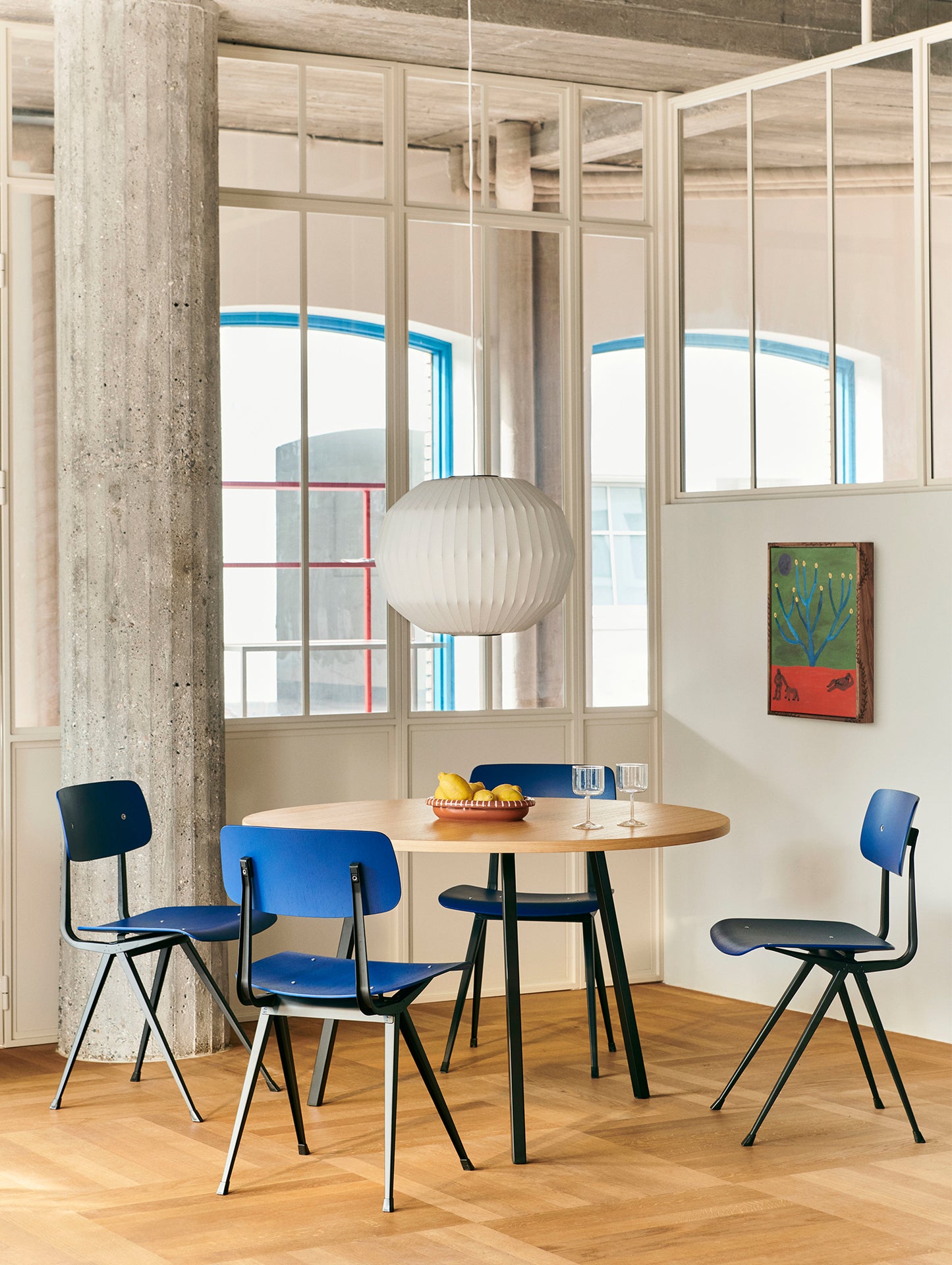 George Nelson Angled Sphere Bubble Pendant Lamp by HAY