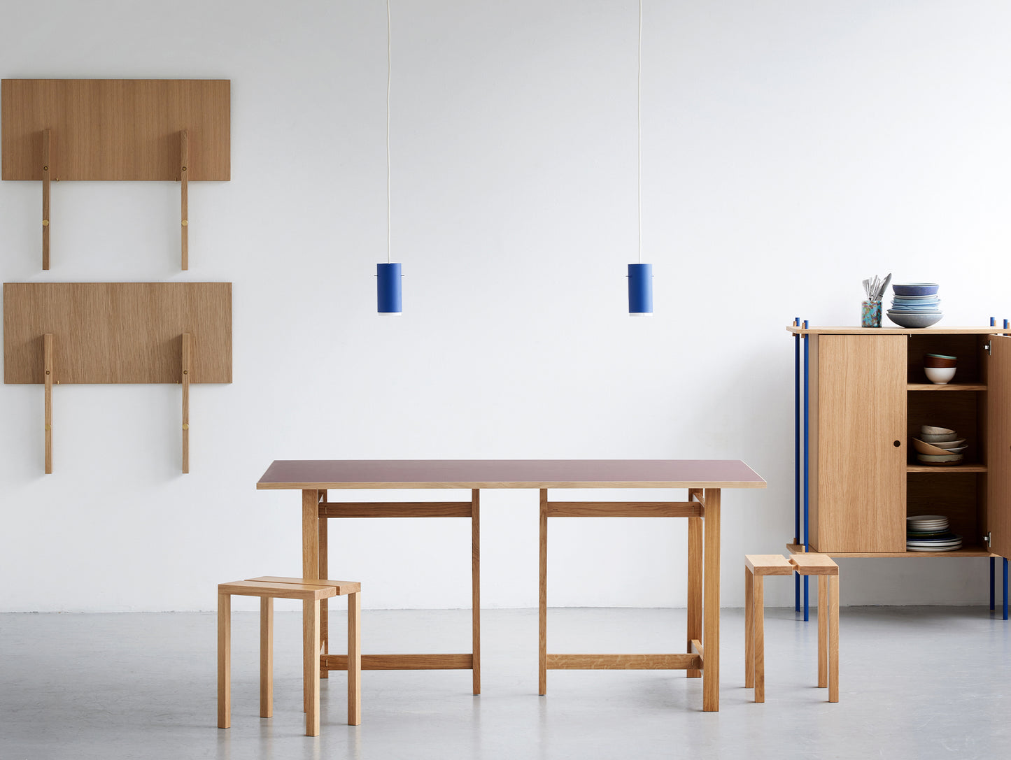 Rectangular Dining Table Extension Leaf by Moebe - Burgundy