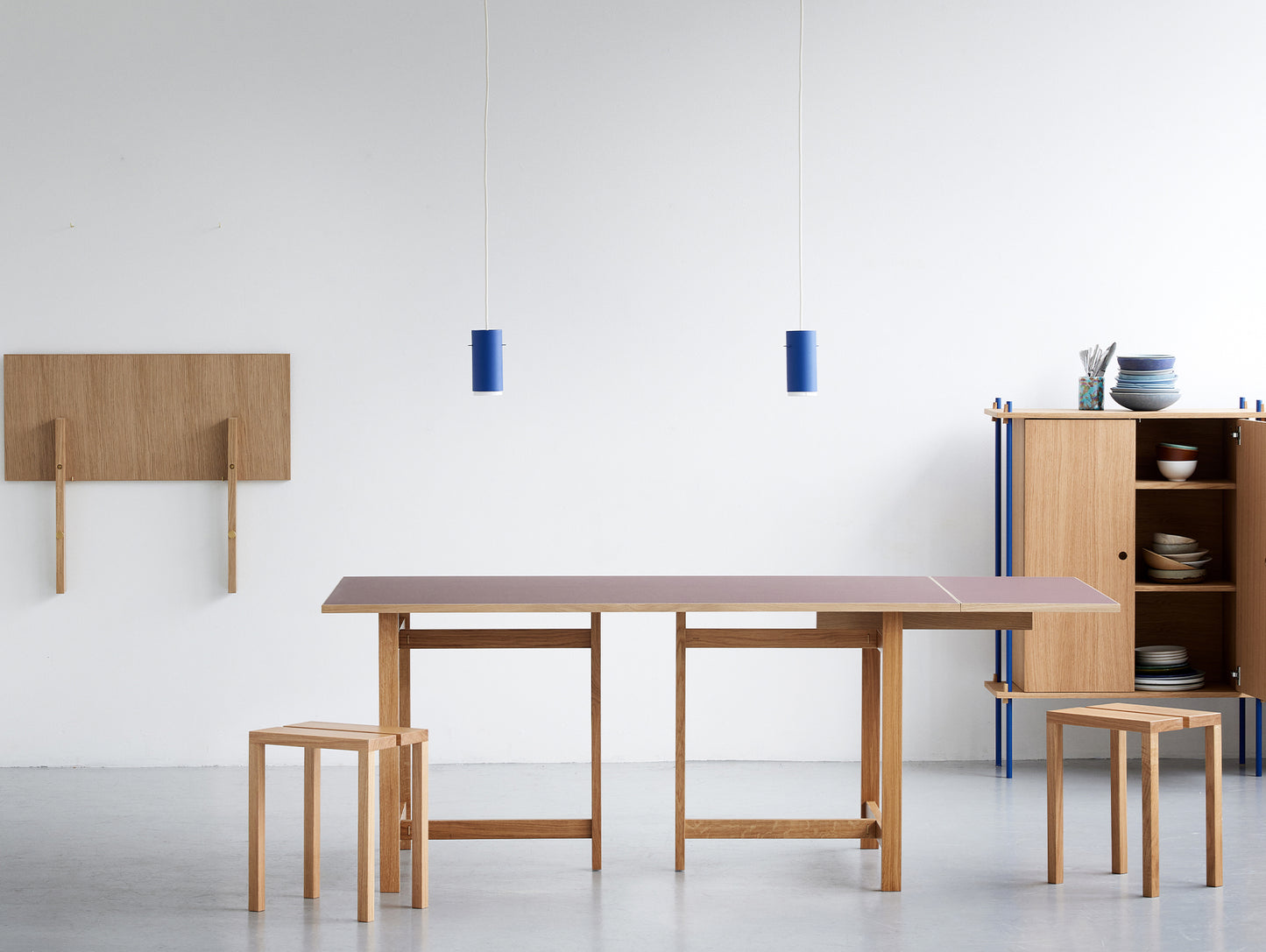 Rectangular Dining Table Extension Leaf by Moebe - Burgundy