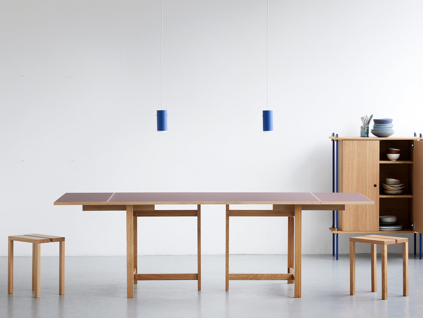 Rectangular Dining Table Extension Leaf by Moebe - Burgundy