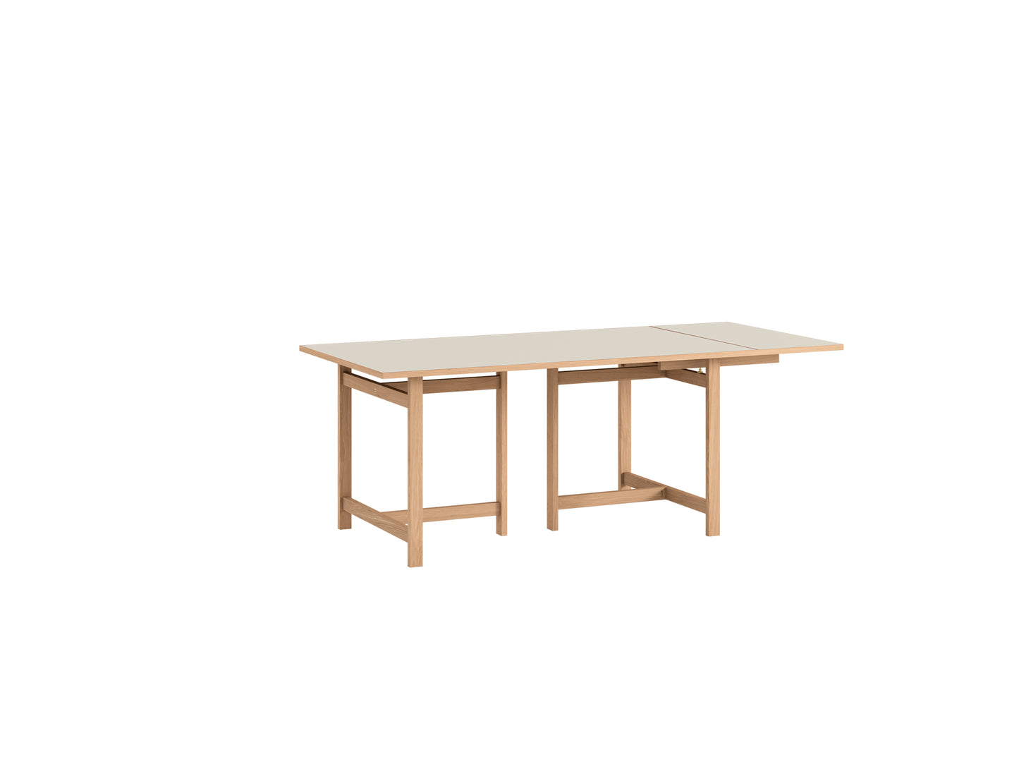 Rectangular Dining Table Extension Leaf by Moebe - Warm Beige