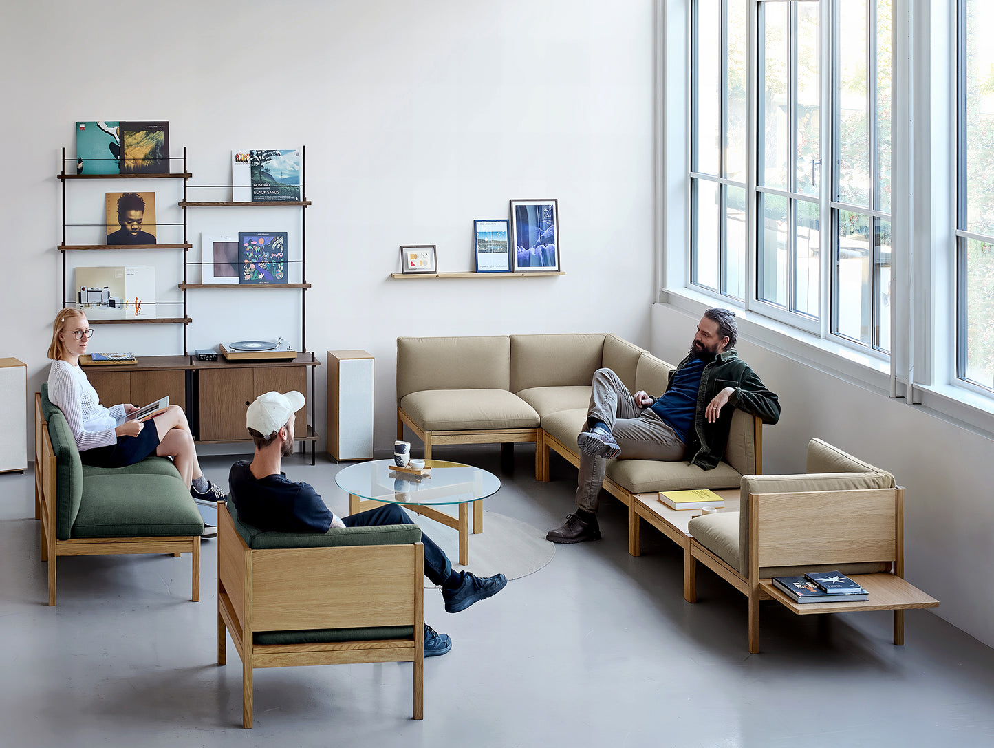 Modular 2-Seater Sofa by Moebe - Field 2 233, Re wool 987