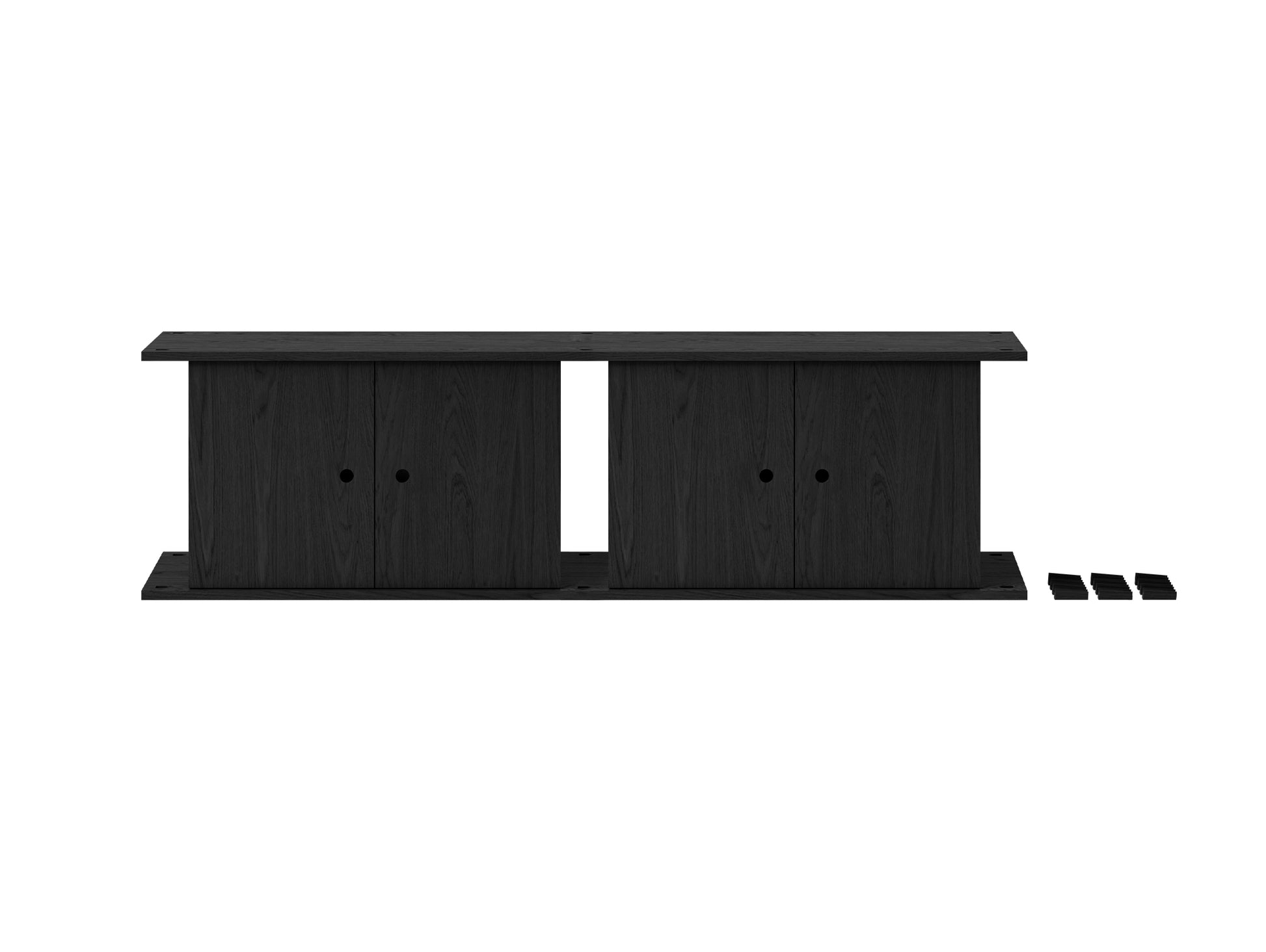 Moebe Shelving System - Double Cabinet - Black Oak