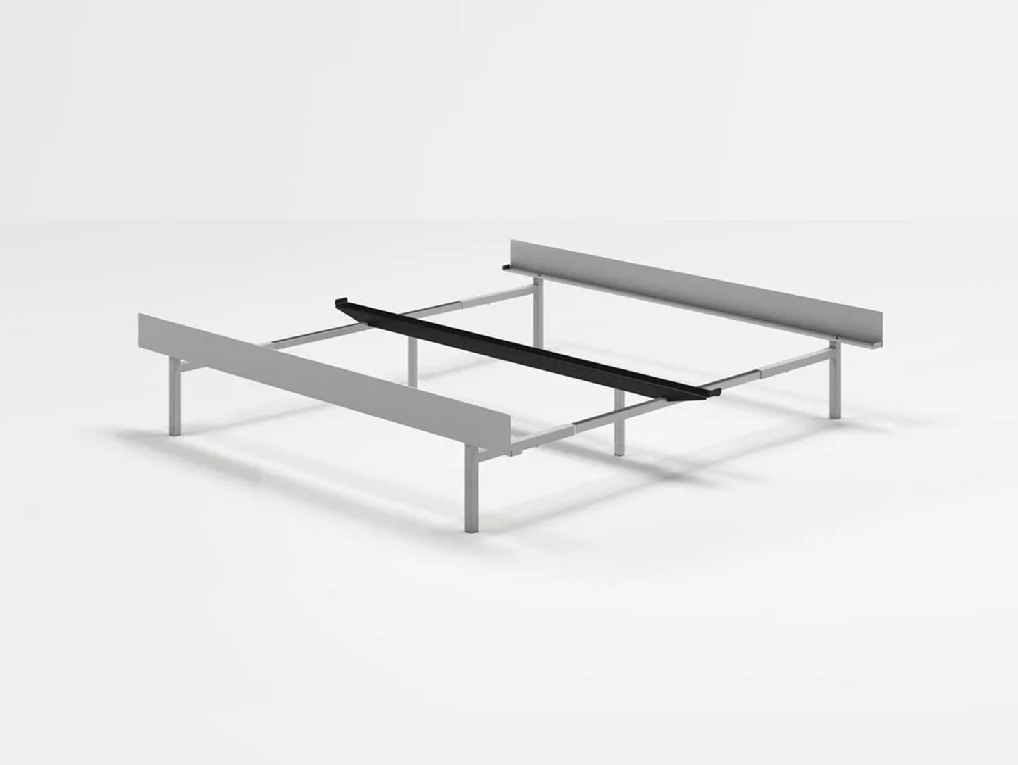 Bed 90 - 180 cm (High) - Stainless Steel by Moebe / Bed Frame with No Slats