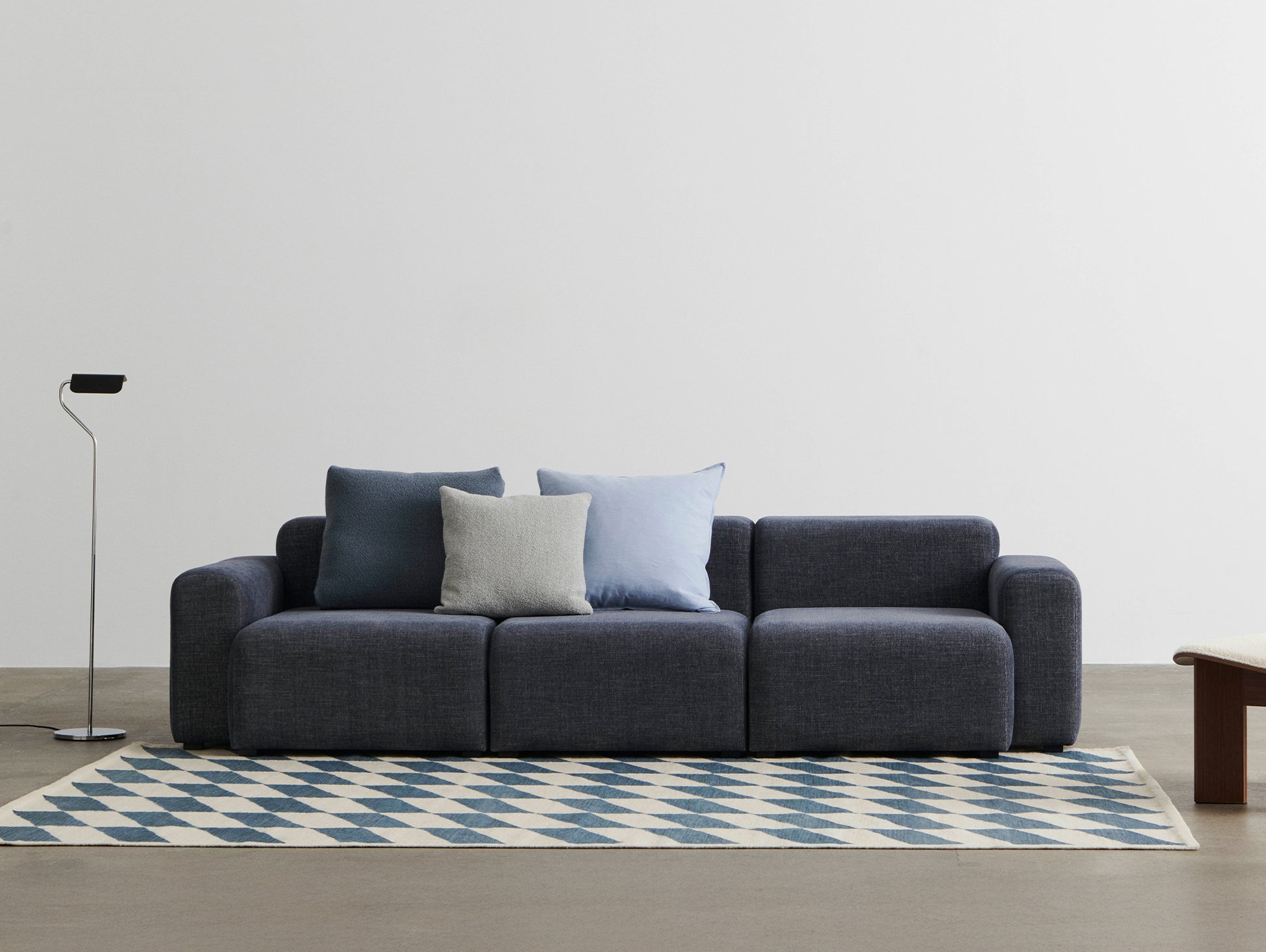 Mags 3 Seater Sofa (Low Armrest) by HAY - Combination 1 / Overlap 03