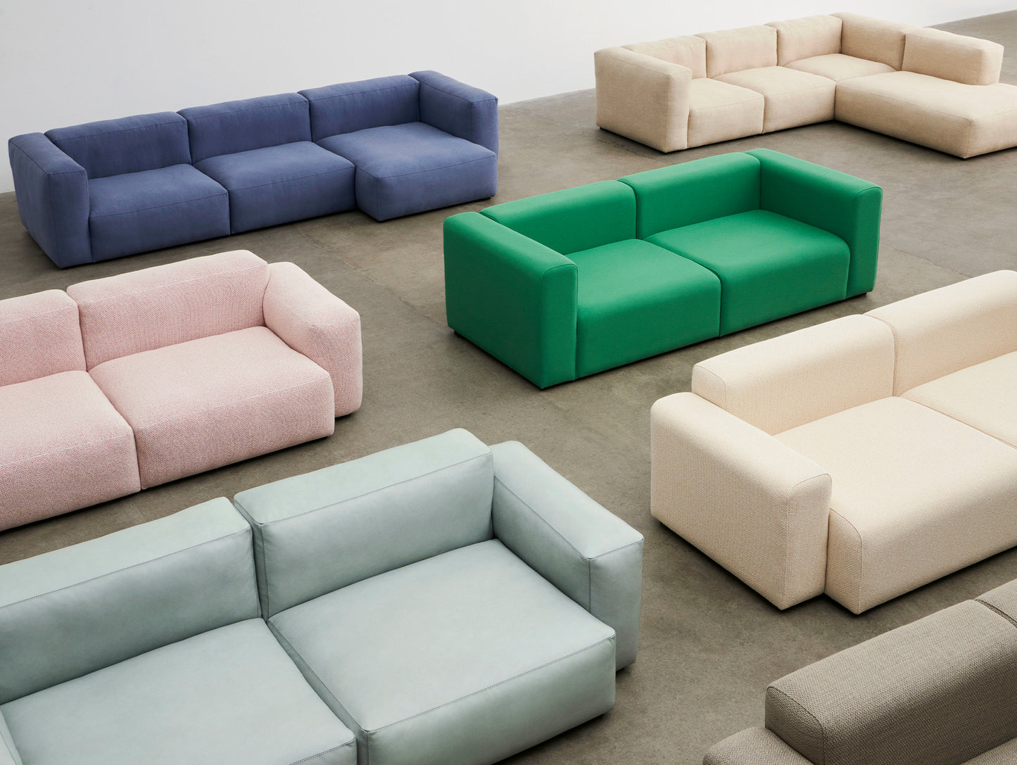 Mags Soft 3 Seater Sofa (Low Armrest) by HAY