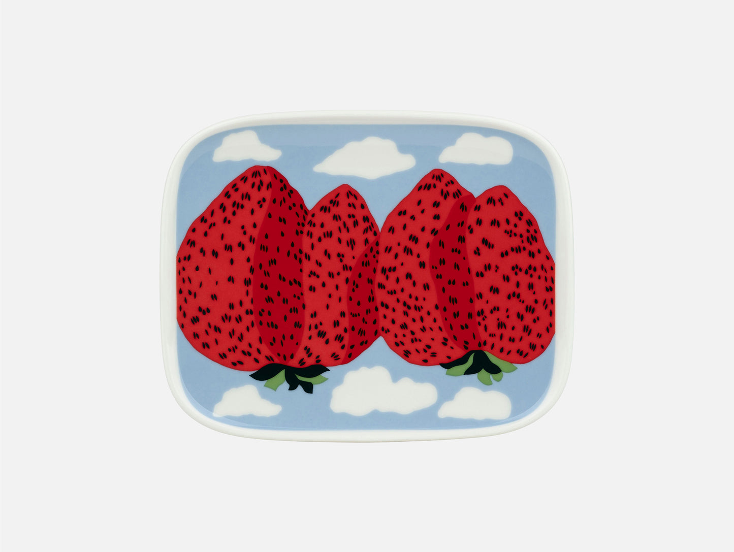 Mansikkavuoret Plate (15 x 12 cm) by Marimekko