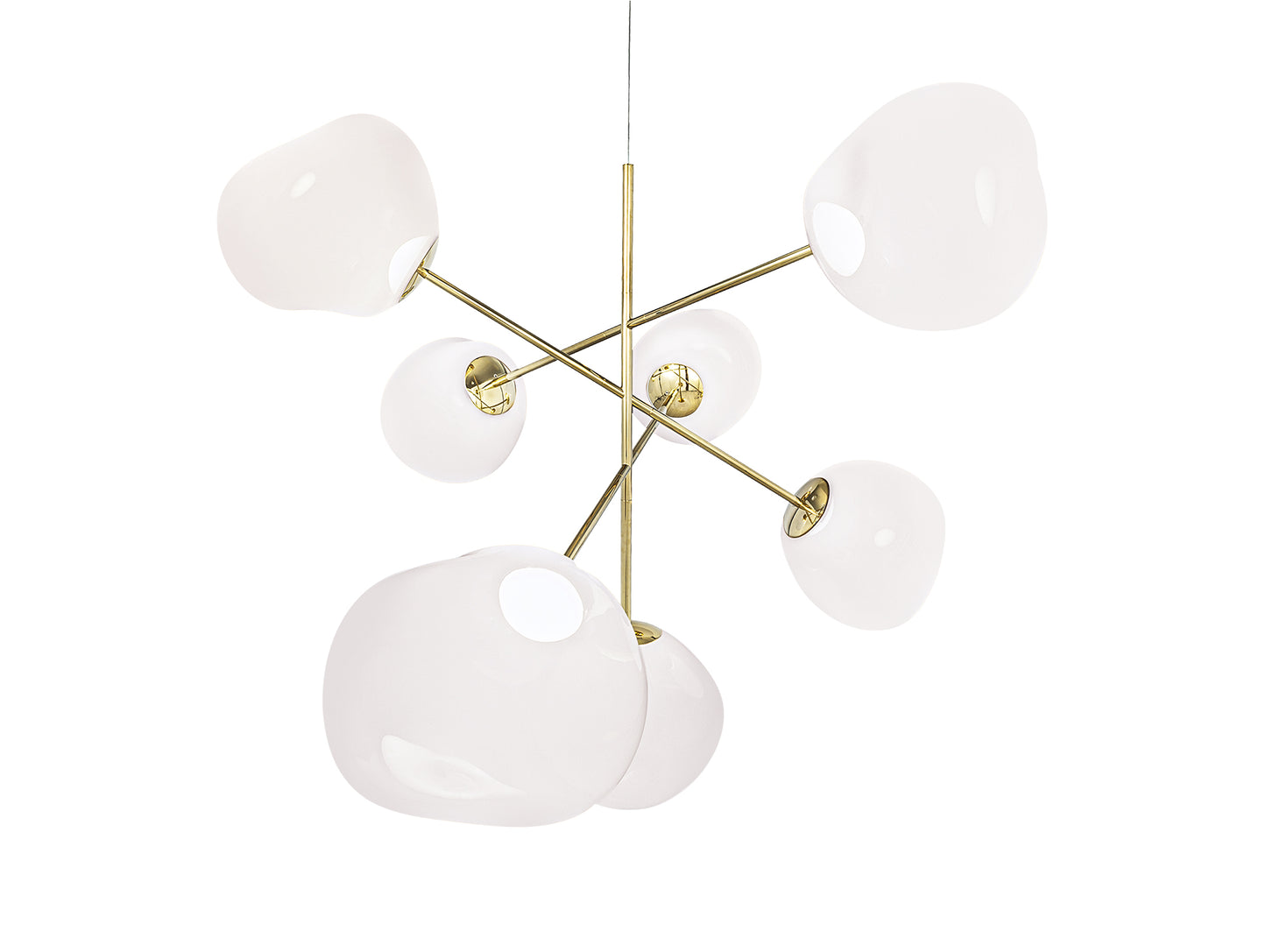 Melt LED Chandelier by Tom Dixon - Large / Opal / Gold