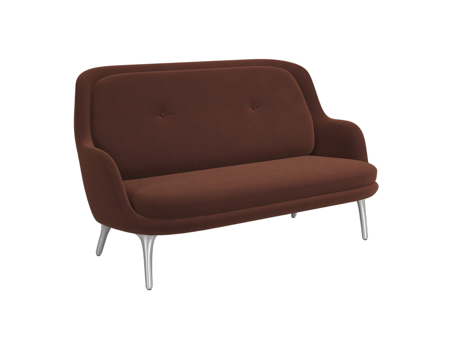 Fri 2-Seater Sofa by Fritz Hansen - JH140/ Christianshavn Dark Orange 1134