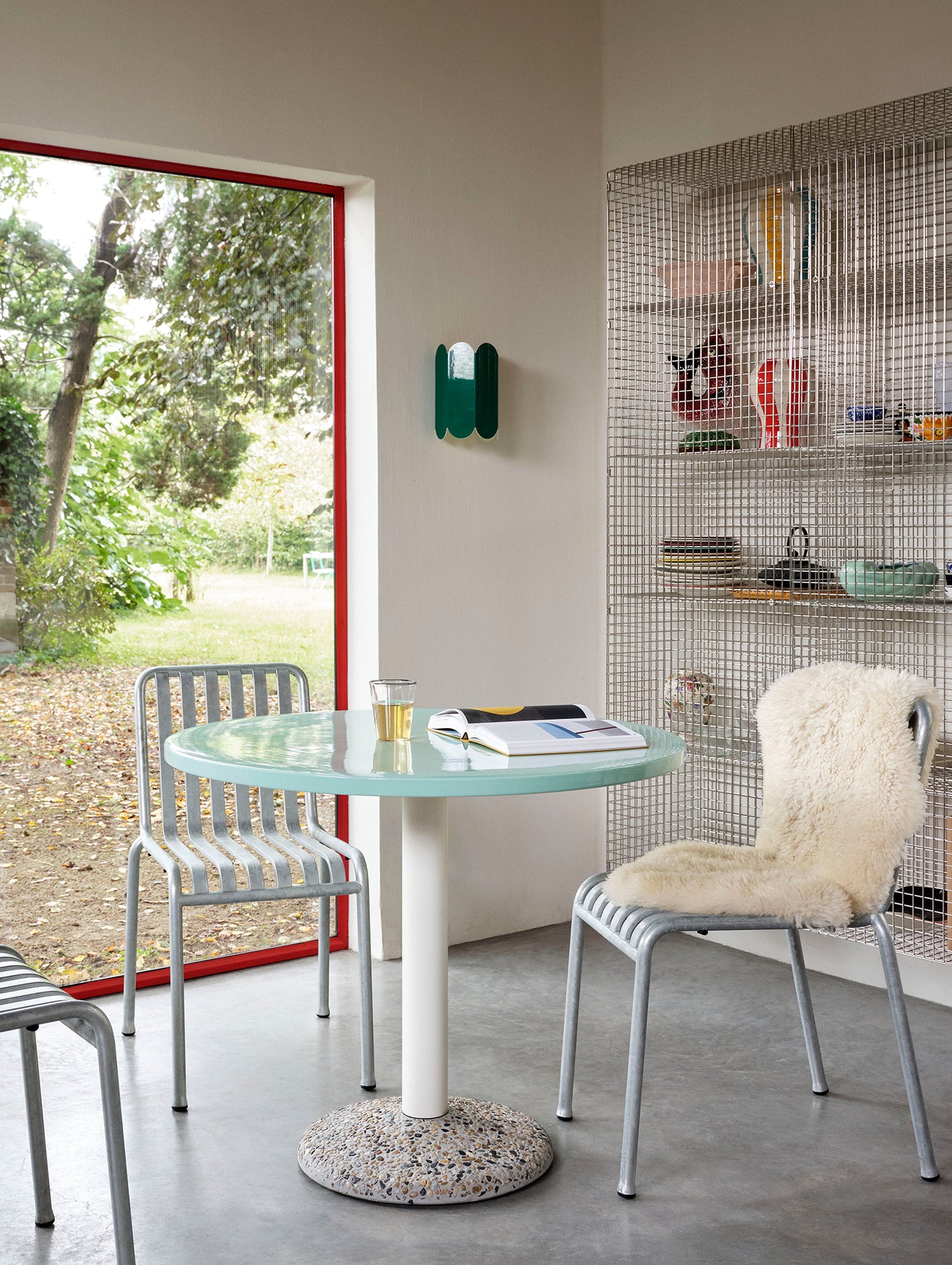 Ceramic Table by HAY - D90 cm / Light Mint
