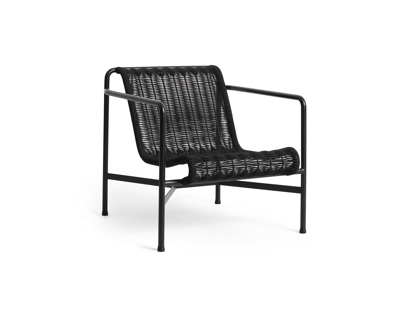 Palissade Cord Lounge Chair Low by HAY - Anthracite Cord