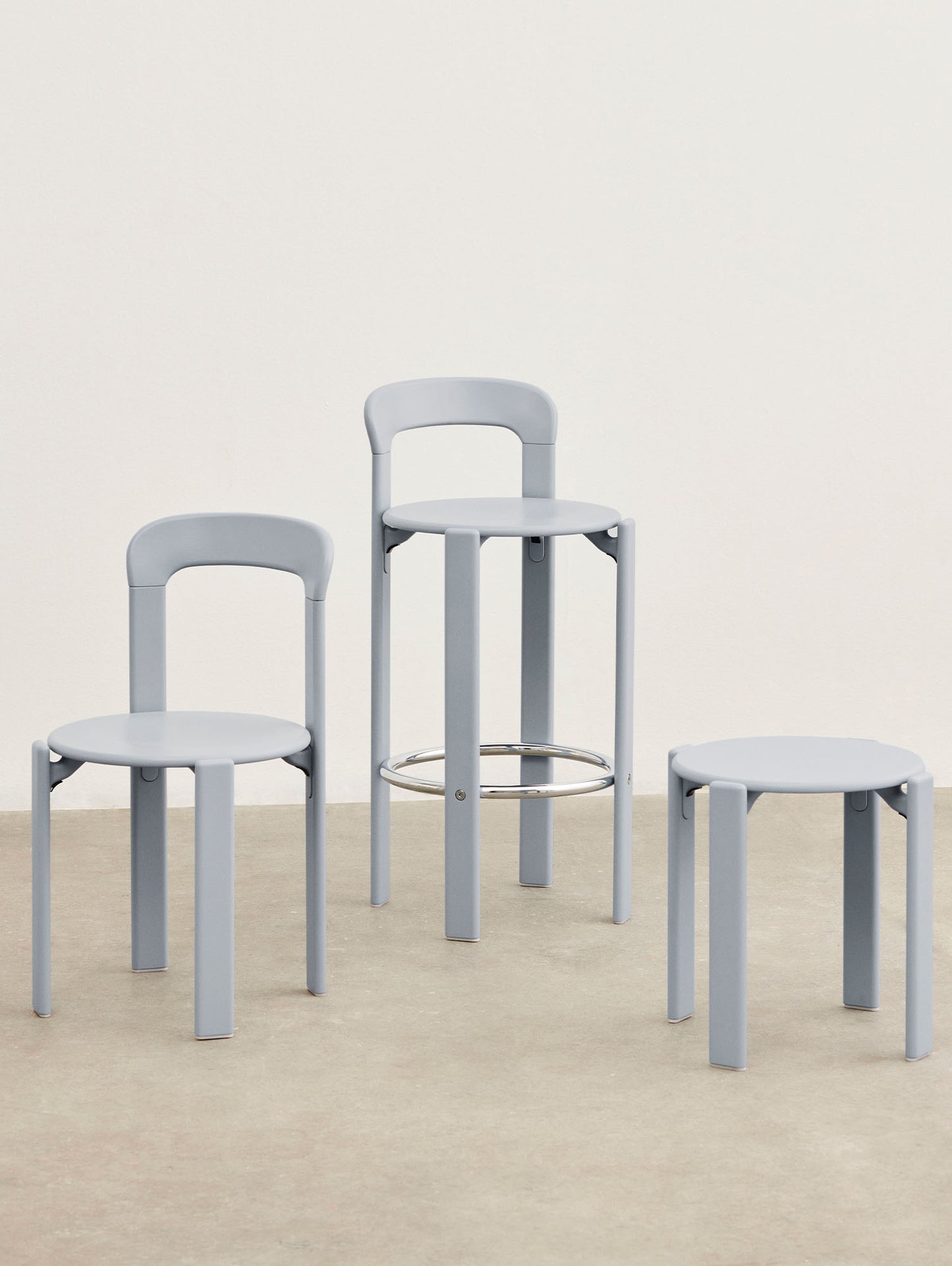 Rey Low Stool by HAY - Slate Blue