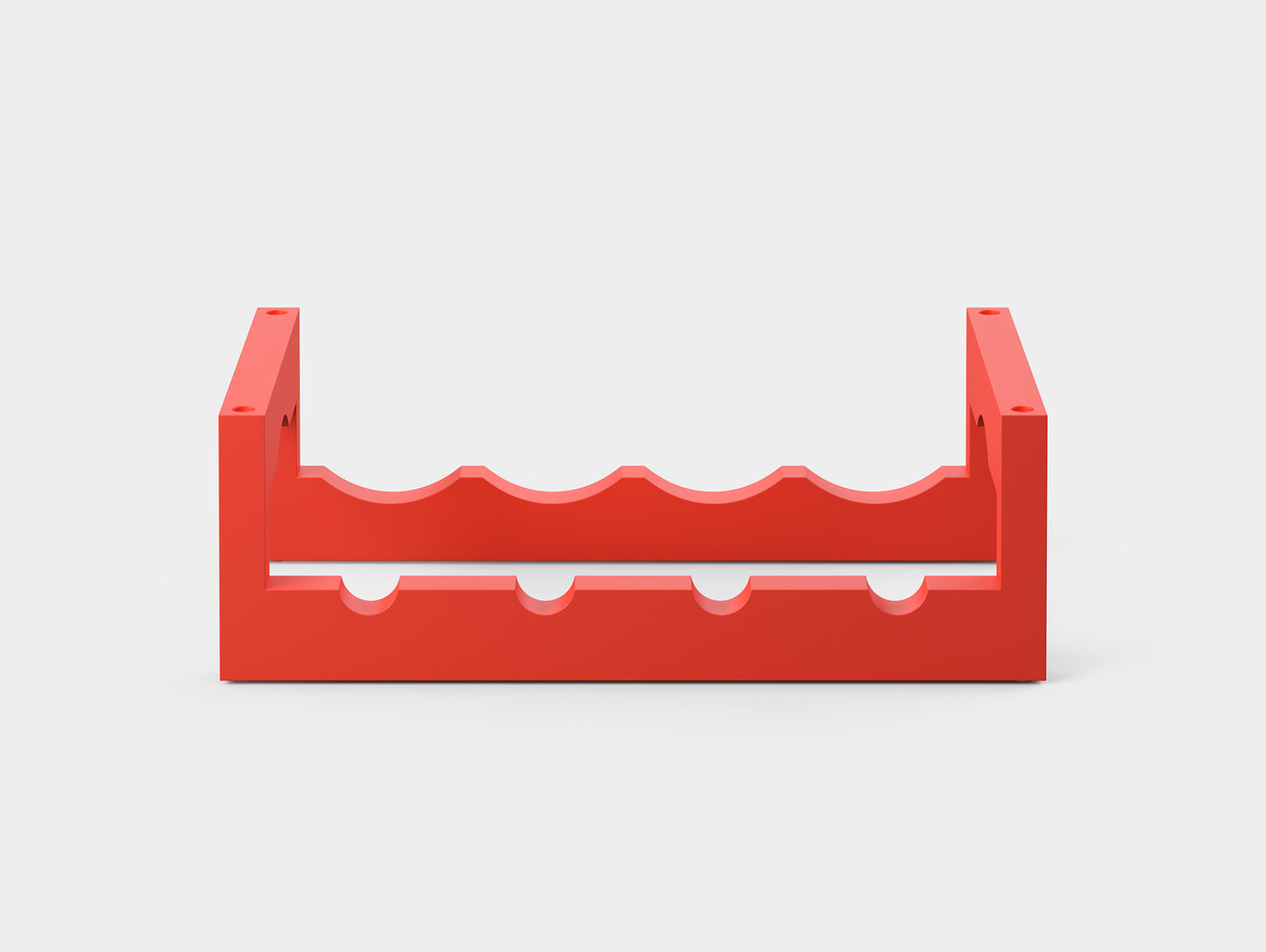 Silo Wine Rack by Massproductions - Pure Red Painted Beech