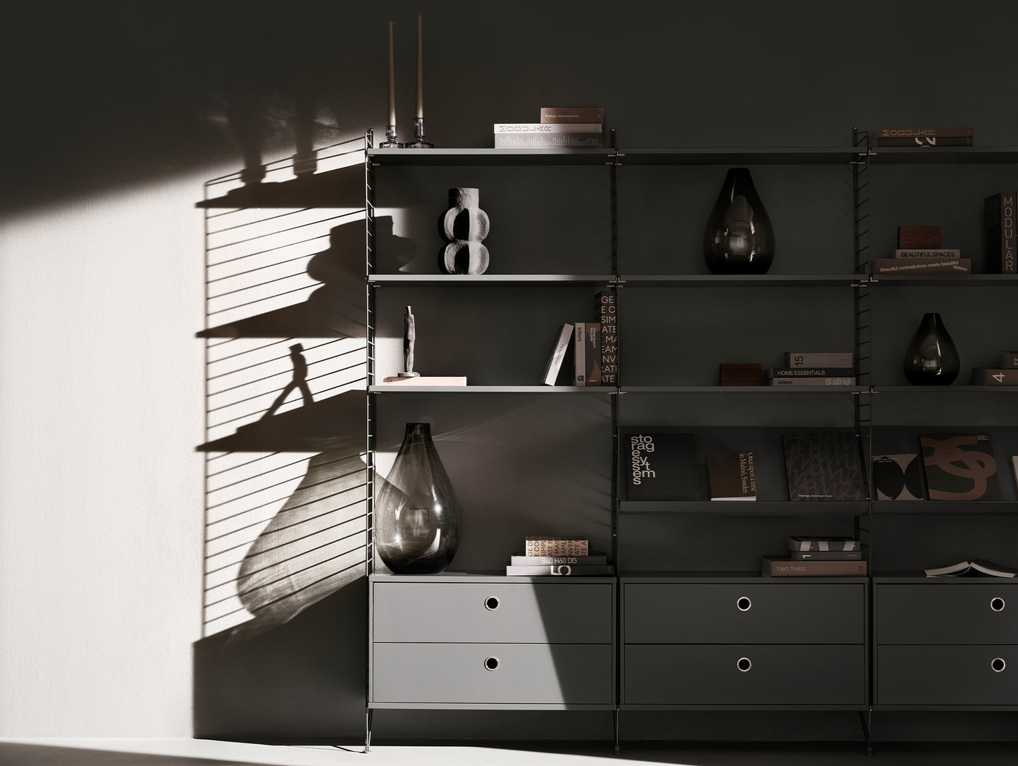 String System Shelves by String - Dark Grey
