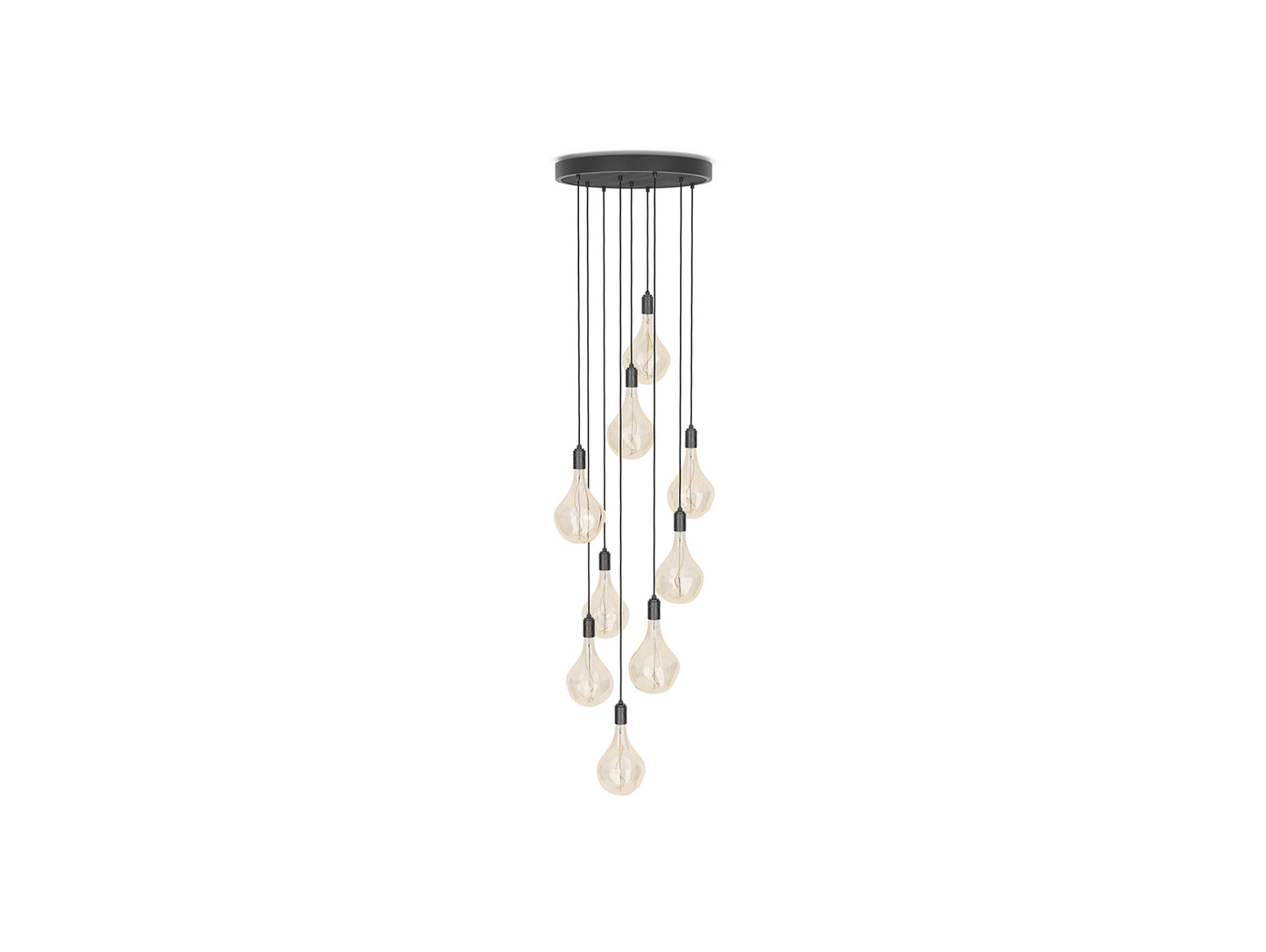 Nine Pendant with Voronoi II by Tala - Black Canopy / Graphite Grip with Graphite Pendants