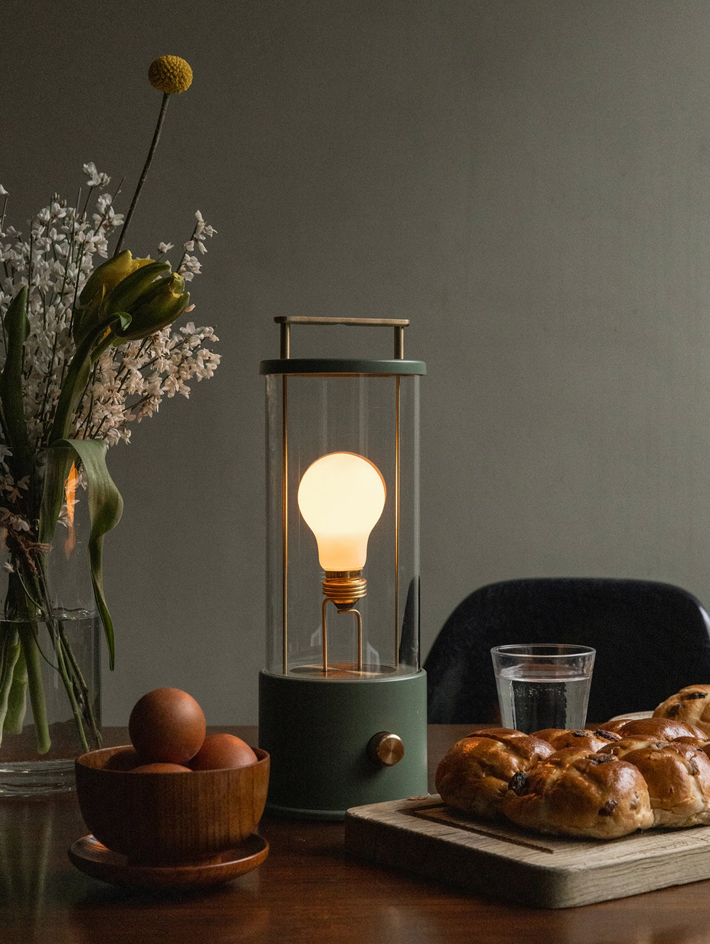 The Muse Portable Lamp in Pleasure Garden Green by Tala