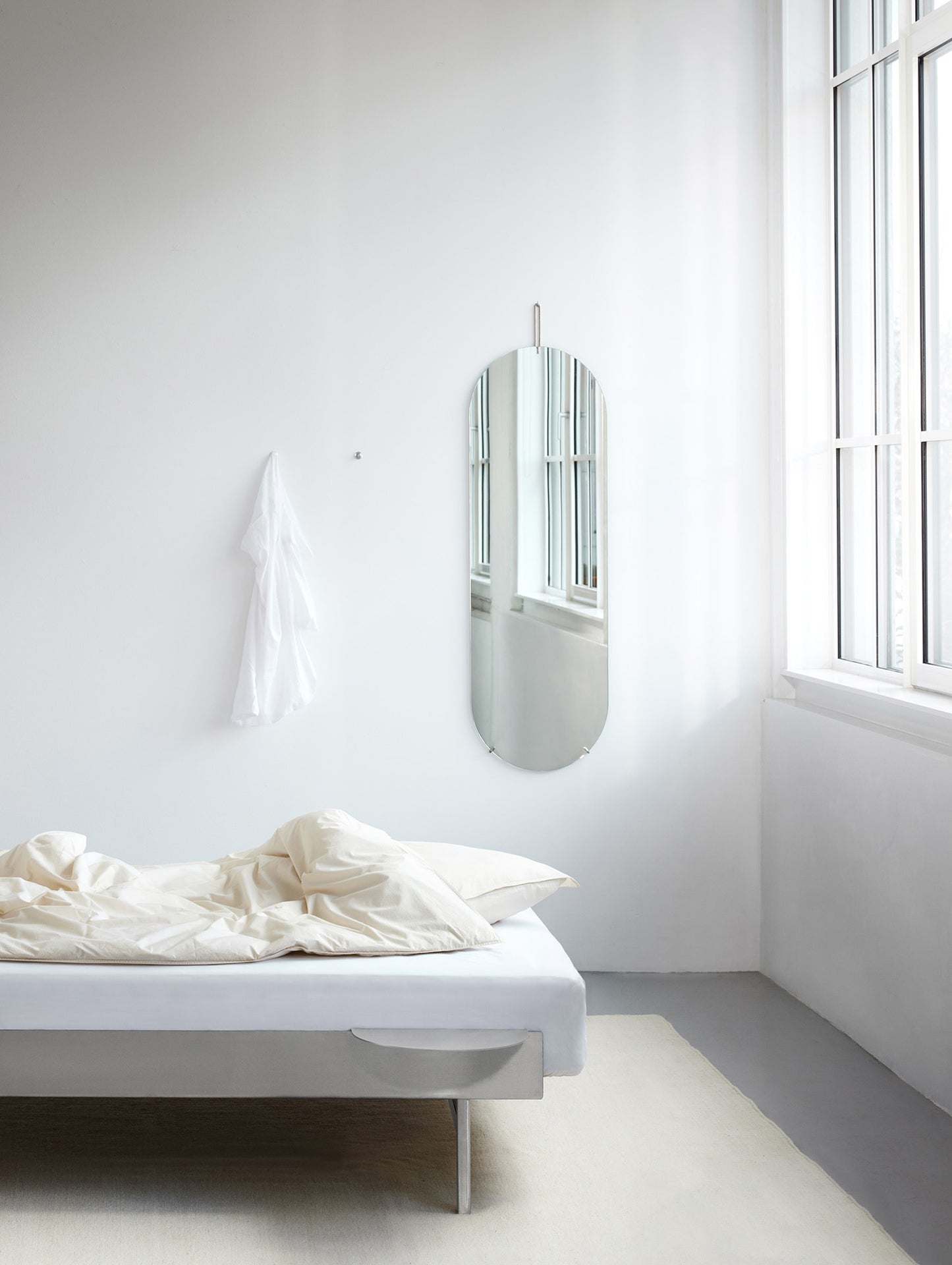 Bed 90 - 180 cm (High) - Stainless Steel by Moebe