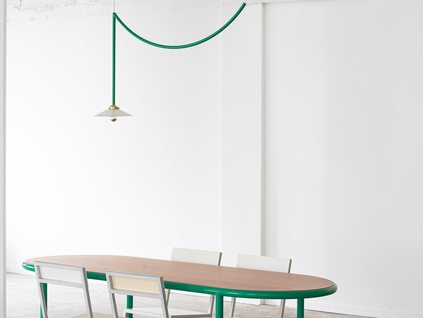 Ceiling Lamp No.5 by Valerie Objects - Green Steel