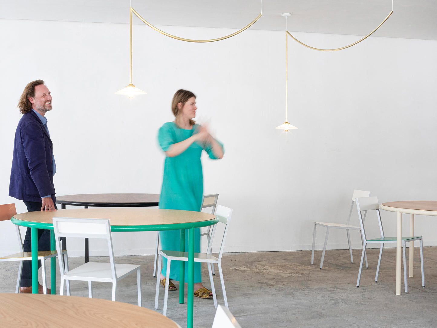 Ceiling Lamp No.5 by Valerie Objects - Unlacquered Brass