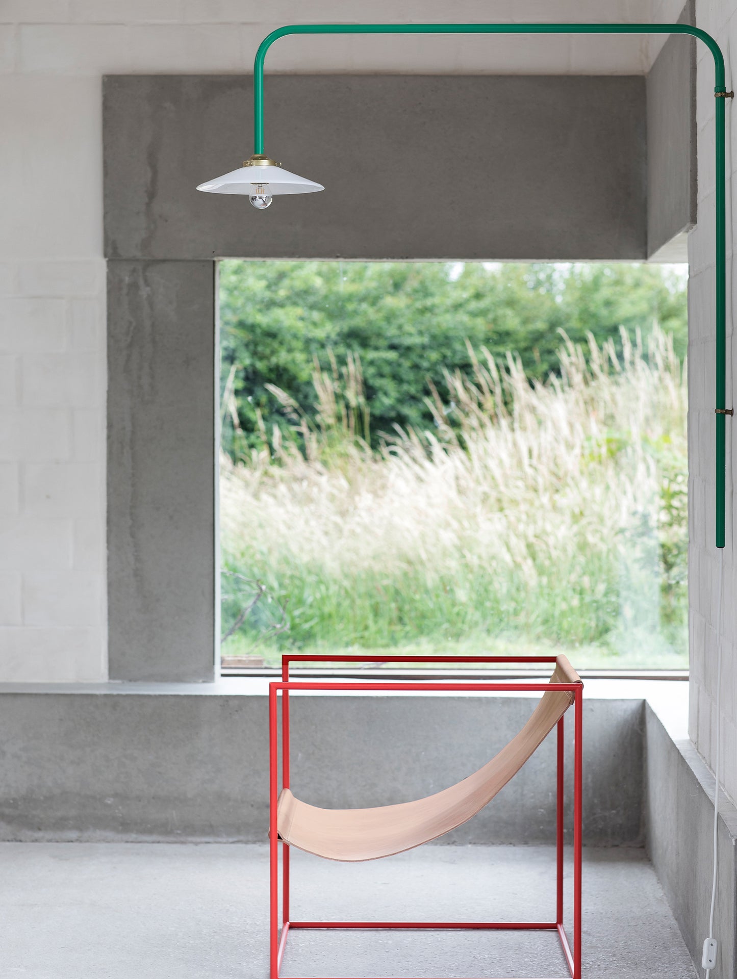 Hanging Lamp No.5 by Valerie Objects - Green Steel
