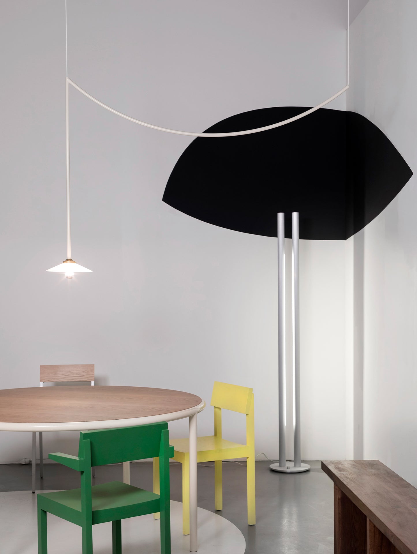 Ceiling Lamp No.4 by Valerie Objects - Ivory Steel